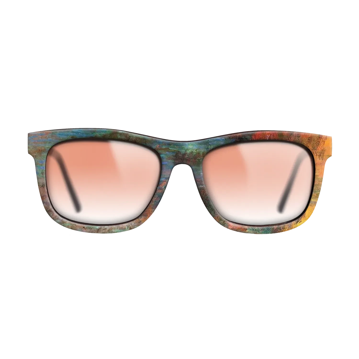 Oil Painting on Straight Grain Walnut: Rococo - Water Lily Pond, Evening (left panel), 1920 - 1926 - Claude Monet - The Hero - Square - 1438 - SIRIS wood optic