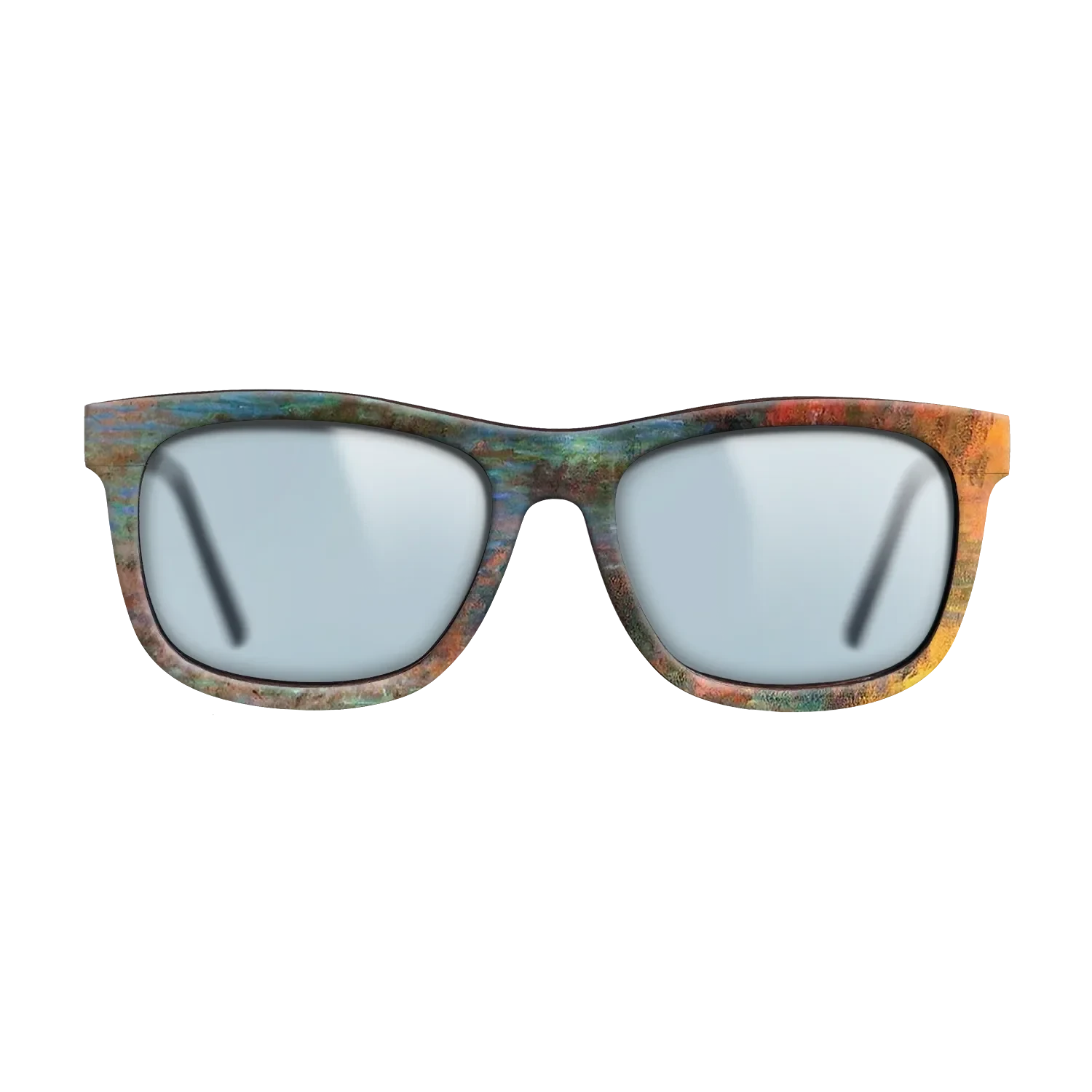 Oil Painting on Straight Grain Walnut: Rococo - Water Lily Pond, Evening (left panel), 1920 - 1926 - Claude Monet - The Hero - Square - 1438 - SIRIS wood optic