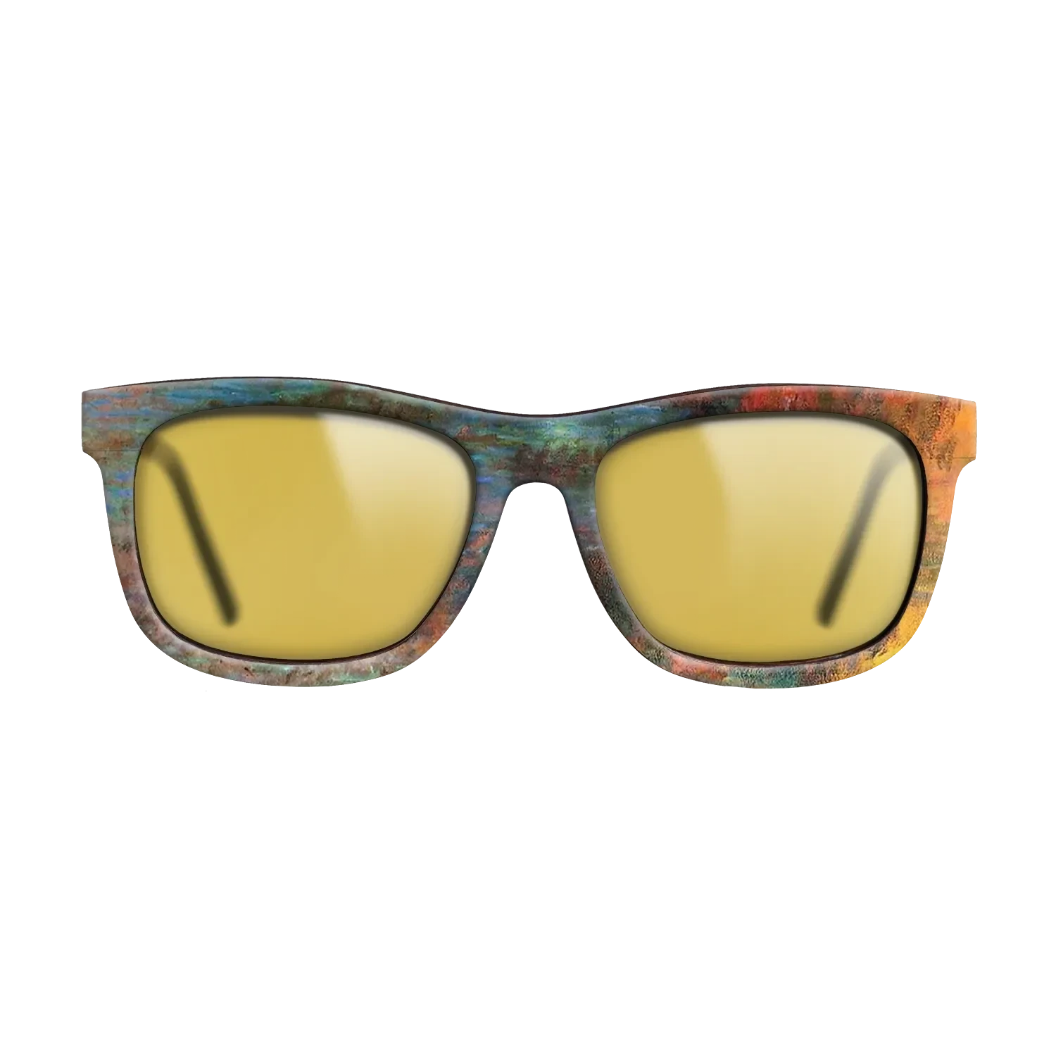 Oil Painting on Straight Grain Walnut: Rococo - Water Lily Pond, Evening (left panel), 1920 - 1926 - Claude Monet - The Hero - Square - 1438 - SIRIS wood optic