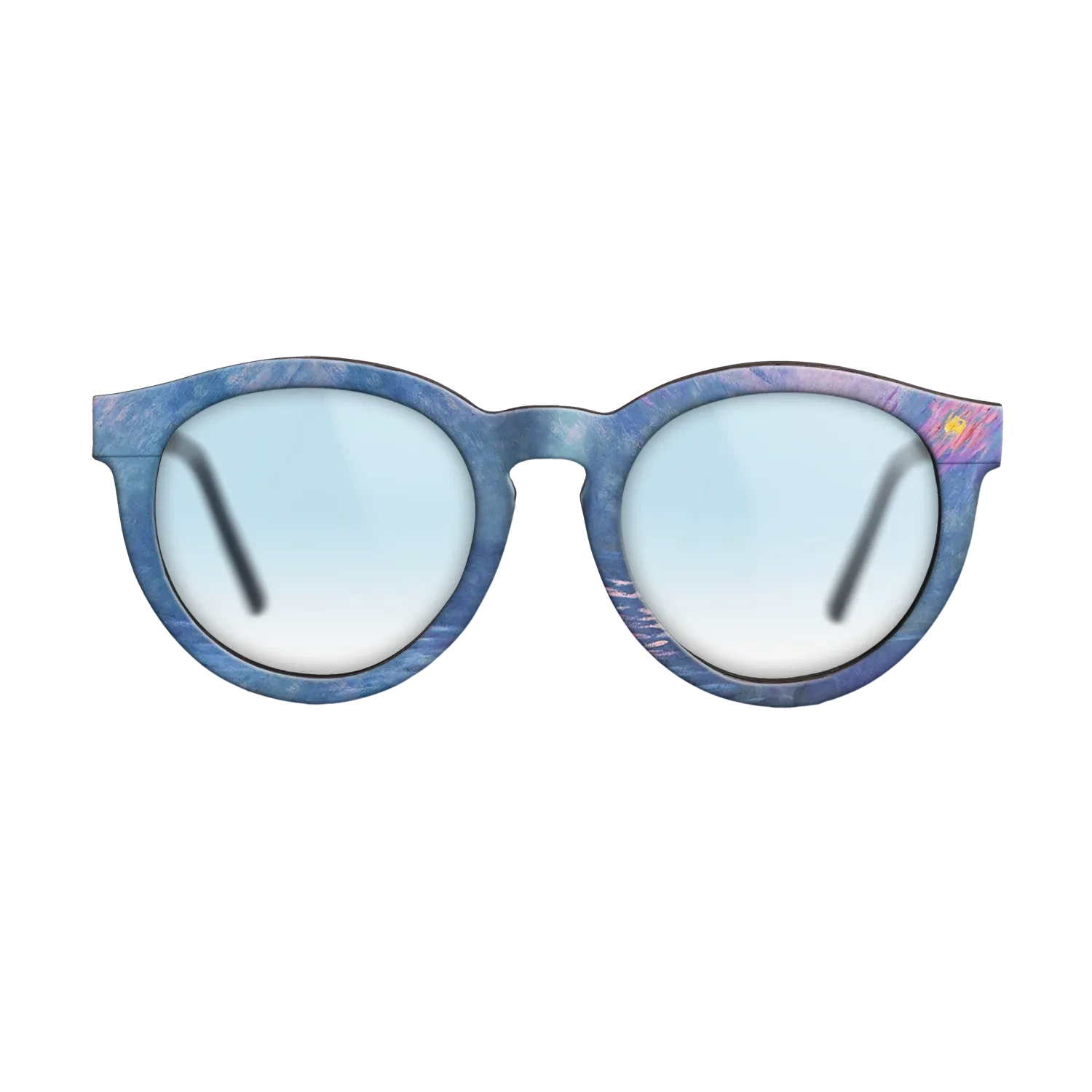 Oil Painting on Straight Grain Walnut: Rococo - Waterloo Bridge, 1899 - 1901 - Claude Monet - The Rebel - Round - 1009 - SIRIS wood optic