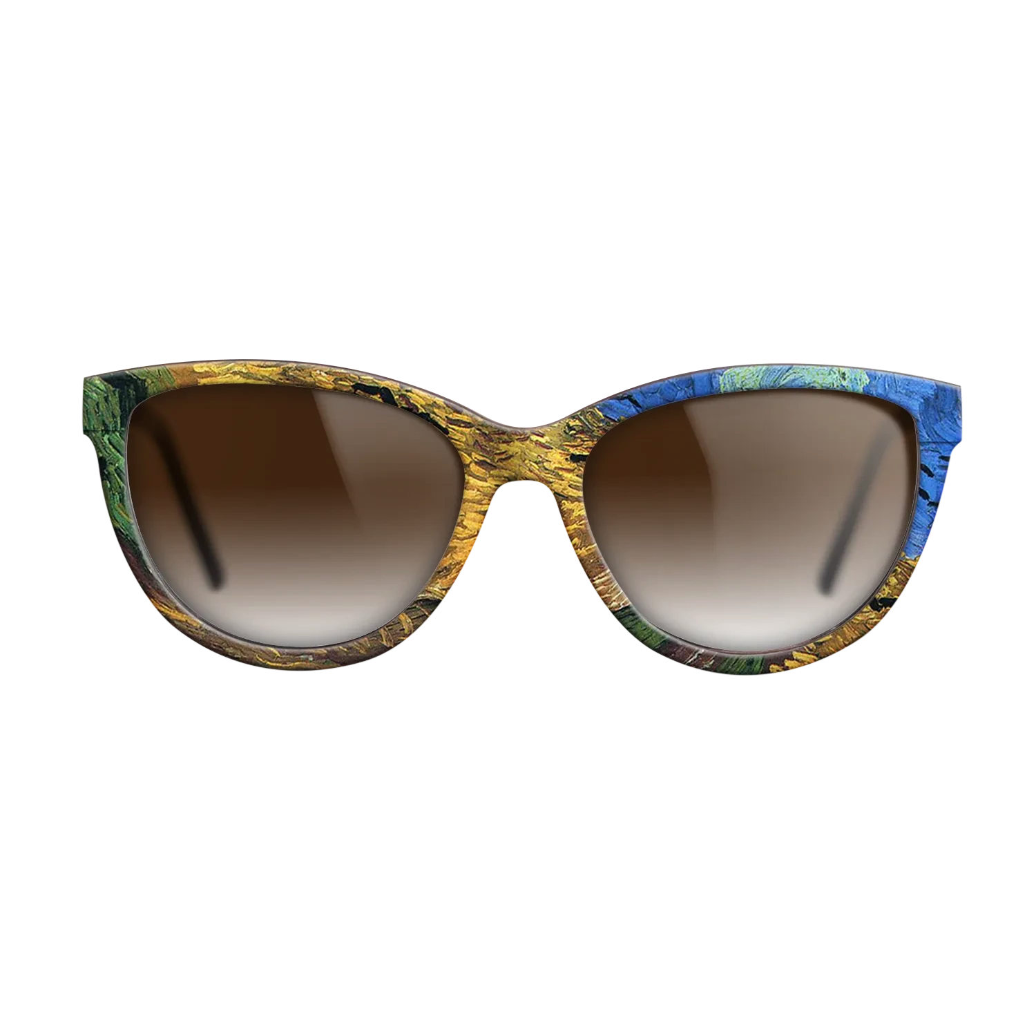 Oil Painting on Straight Grain Walnut: Rococo - Wheatfield with Crows Vincent van Gogh - The Maiden - Cat - 1746 - SIRIS wood optic