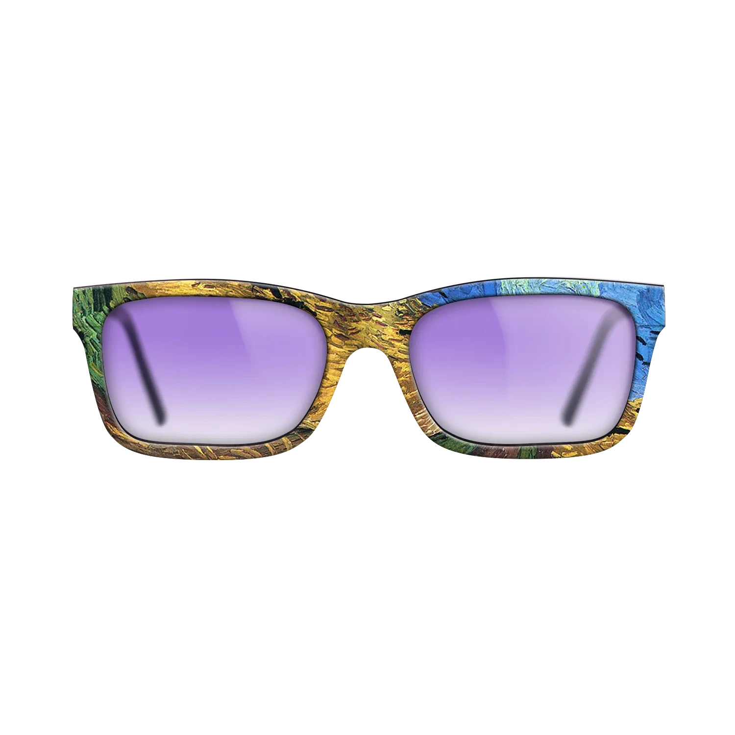 Oil Painting on Straight Grain Walnut: Rococo - Wheatfield with Crows Vincent van Gogh - The Sage - Rectangle - 1746 - SIRIS wood optic