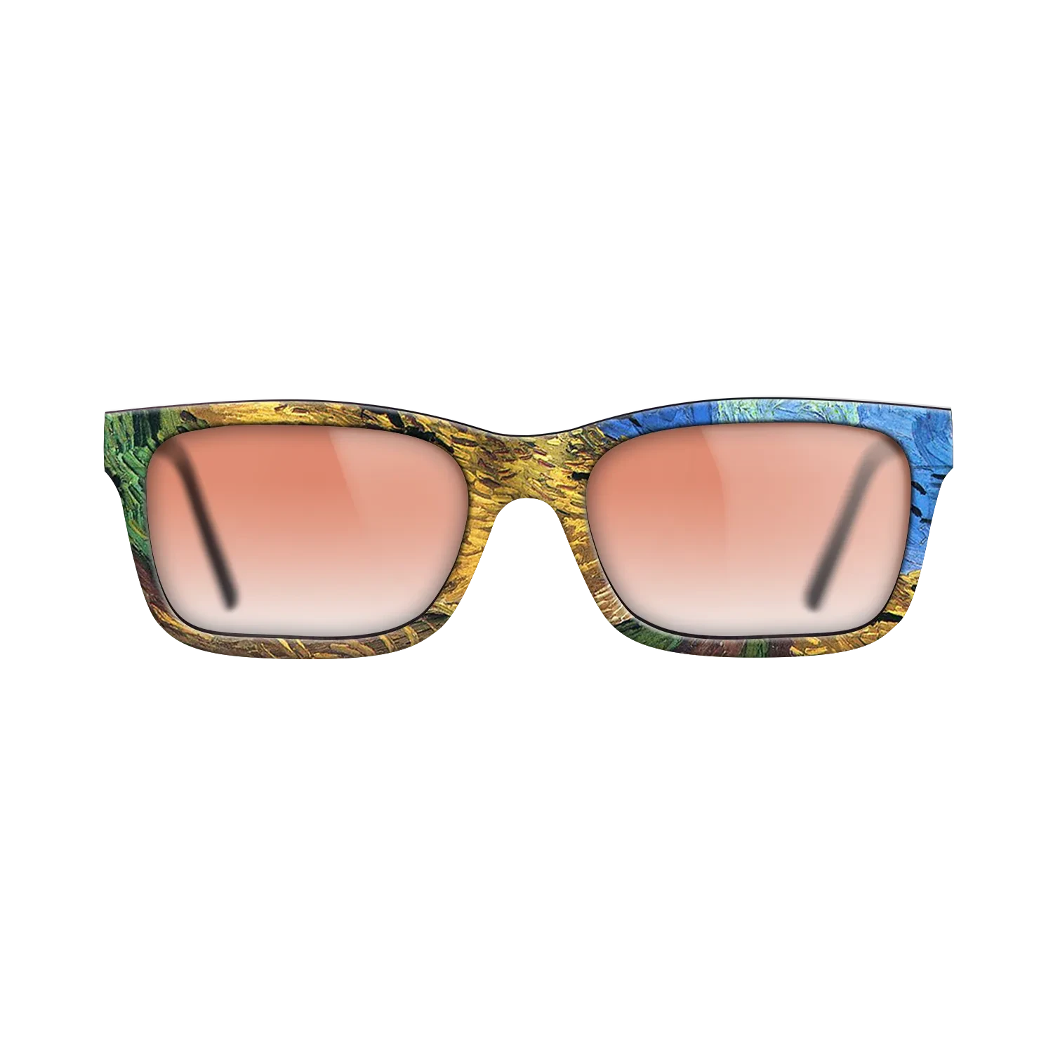 Oil Painting on Straight Grain Walnut: Rococo - Wheatfield with Crows Vincent van Gogh - The Sage - Rectangle - 1746 - SIRIS wood optic