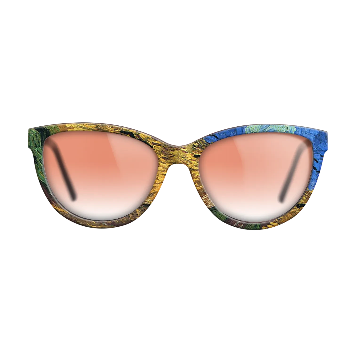 Oil Painting on Straight Grain Walnut: Rococo - Wheatfield with Crows Vincent van Gogh - The Maiden - Cat - 1746 - SIRIS wood optic