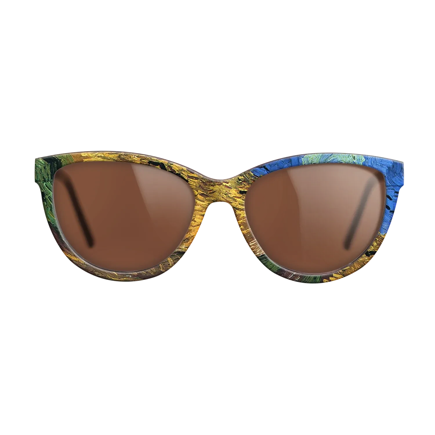 Oil Painting on Straight Grain Walnut: Rococo - Wheatfield with Crows Vincent van Gogh - The Maiden - Cat - 1746 - SIRIS wood optic