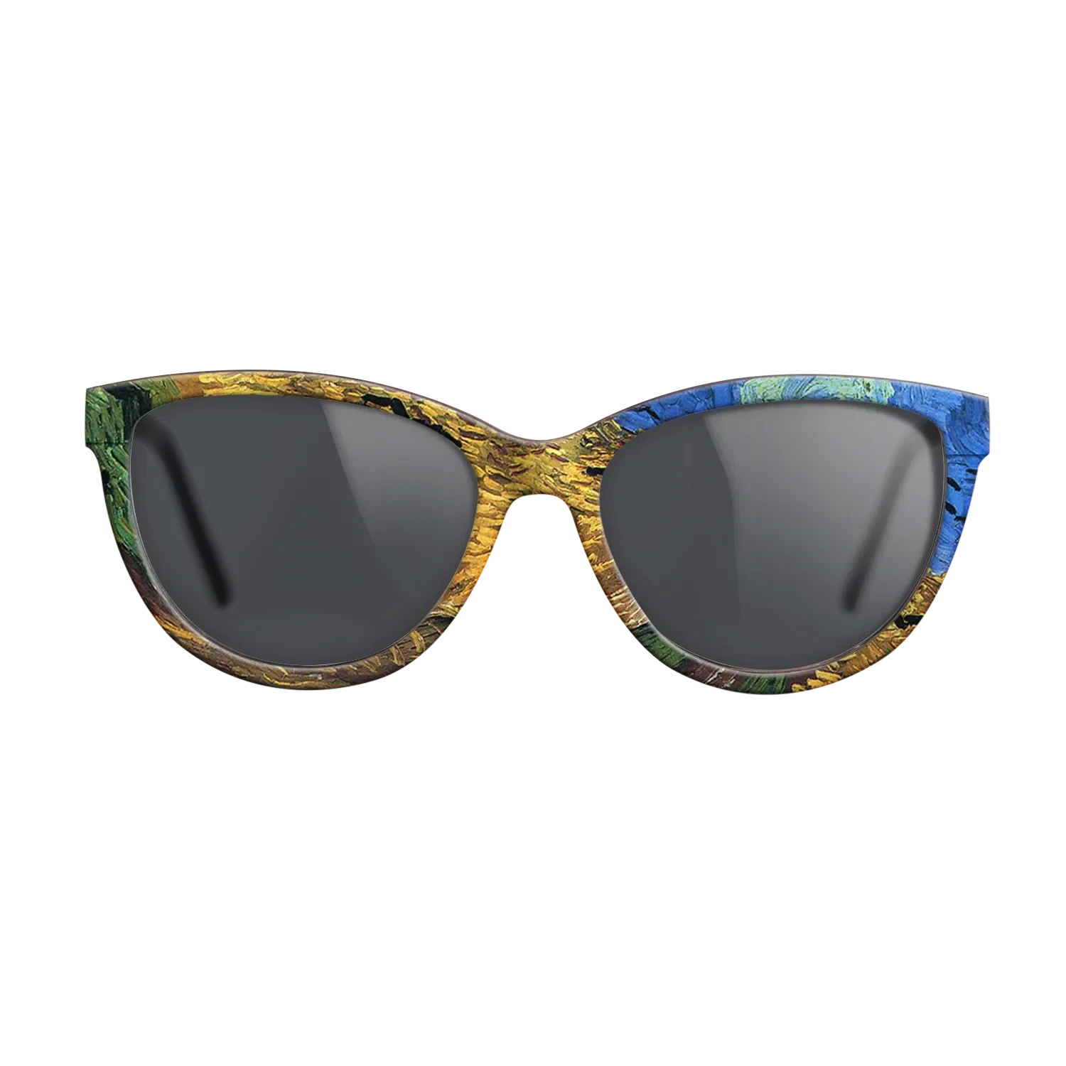 Oil Painting on Straight Grain Walnut: Rococo - Wheatfield with Crows Vincent van Gogh - The Maiden - Cat - 1746 - SIRIS wood optic