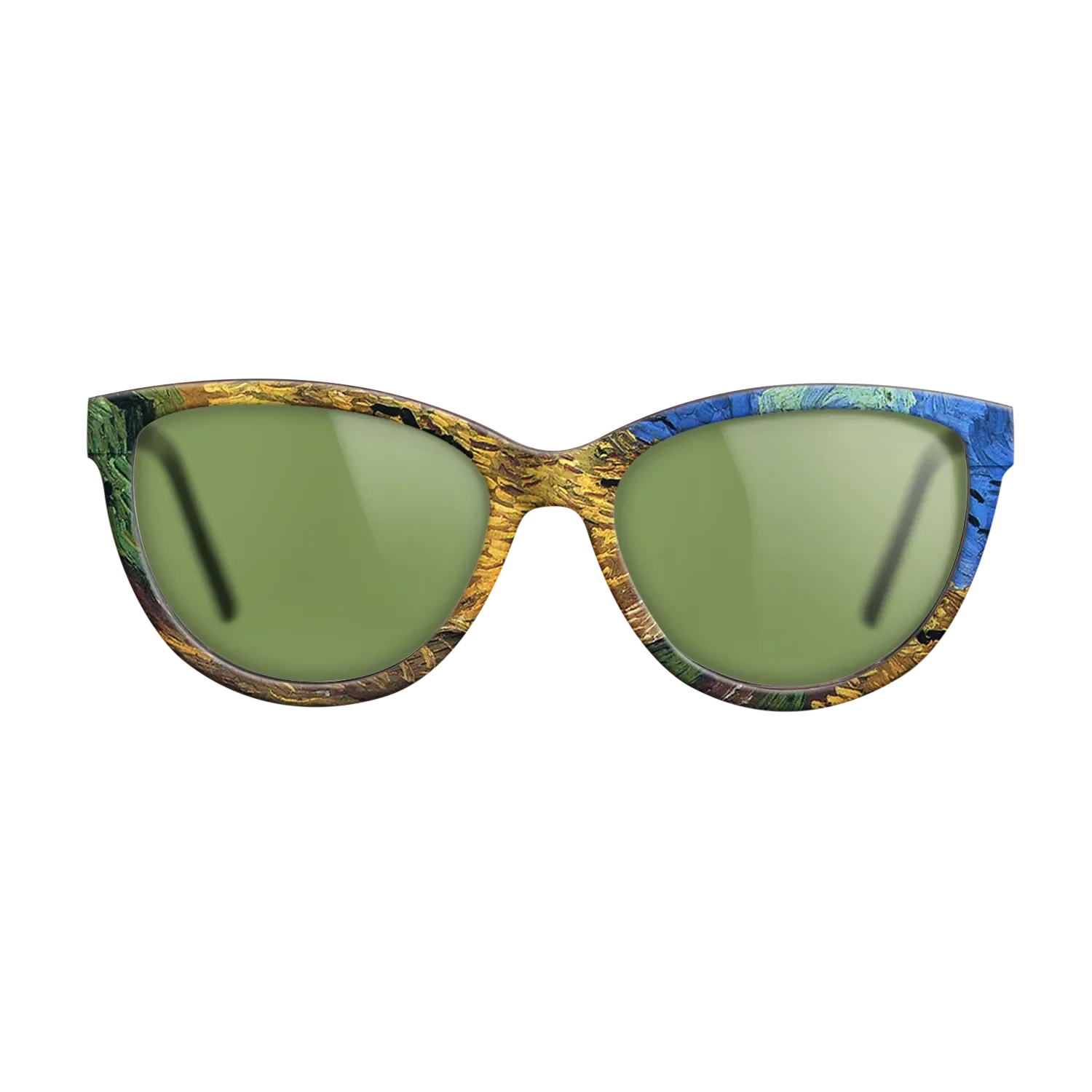 Oil Painting on Straight Grain Walnut: Rococo - Wheatfield with Crows Vincent van Gogh - The Maiden - Cat - 1746 - SIRIS wood optic