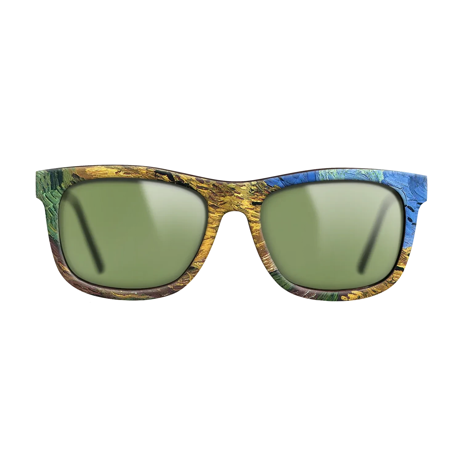 Oil Painting on Straight Grain Walnut: Rococo - Wheatfield with Crows Vincent van Gogh - The Hero - Square - 1746 - SIRIS wood optic