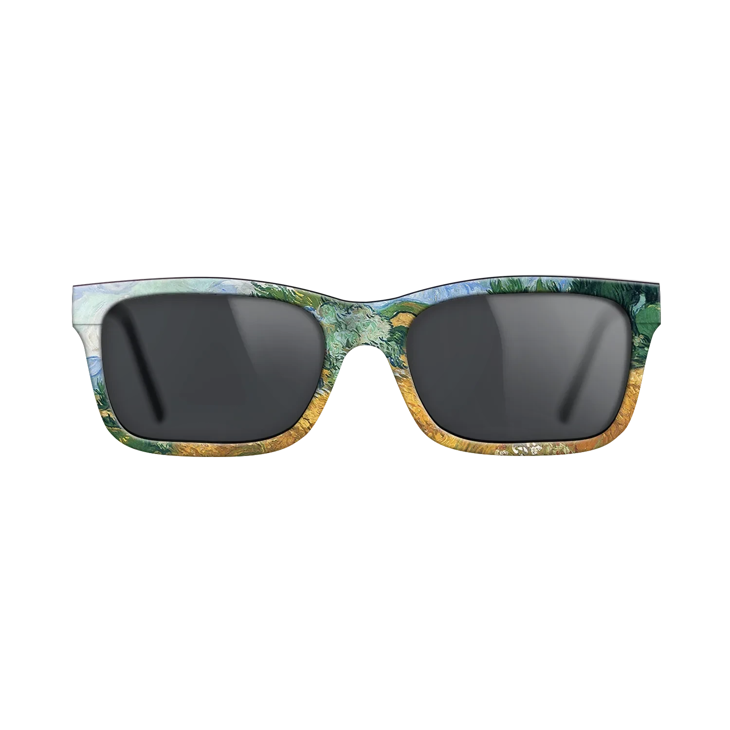 Oil Painting on Straight Grain Walnut: Rococo - Wheatfield with cypress tree, 1889 - Vincent van Gogh - The Sage - Rectangle - 1987 - SIRIS wood optic