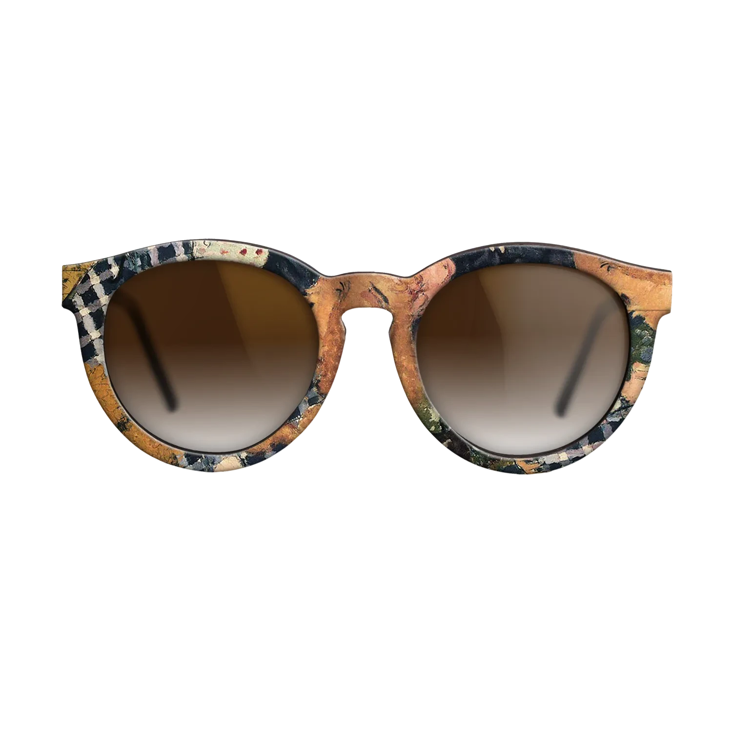 Oil Painting on Straight Grain Walnut: Rococo - Woman with Dog, 1891 - Pierre Bonnard - The Rebel - Round - 1748 - SIRIS wood optic