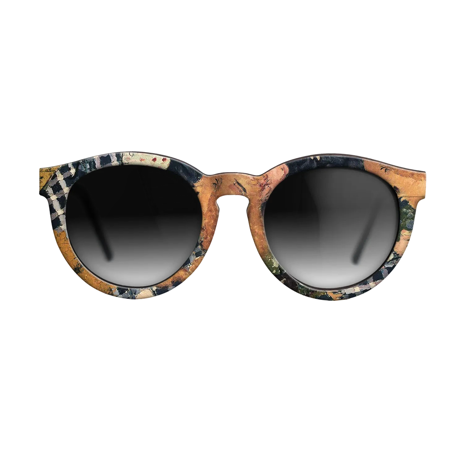 Oil Painting on Straight Grain Walnut: Rococo - Woman with Dog, 1891 - Pierre Bonnard - The Rebel - Round - 1748 - SIRIS wood optic