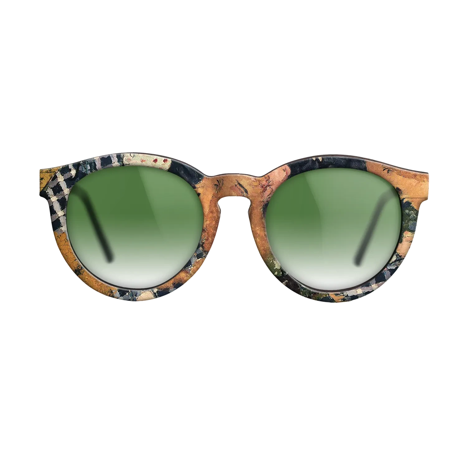 Oil Painting on Straight Grain Walnut: Rococo - Woman with Dog, 1891 - Pierre Bonnard - The Rebel - Round - 1748 - SIRIS wood optic