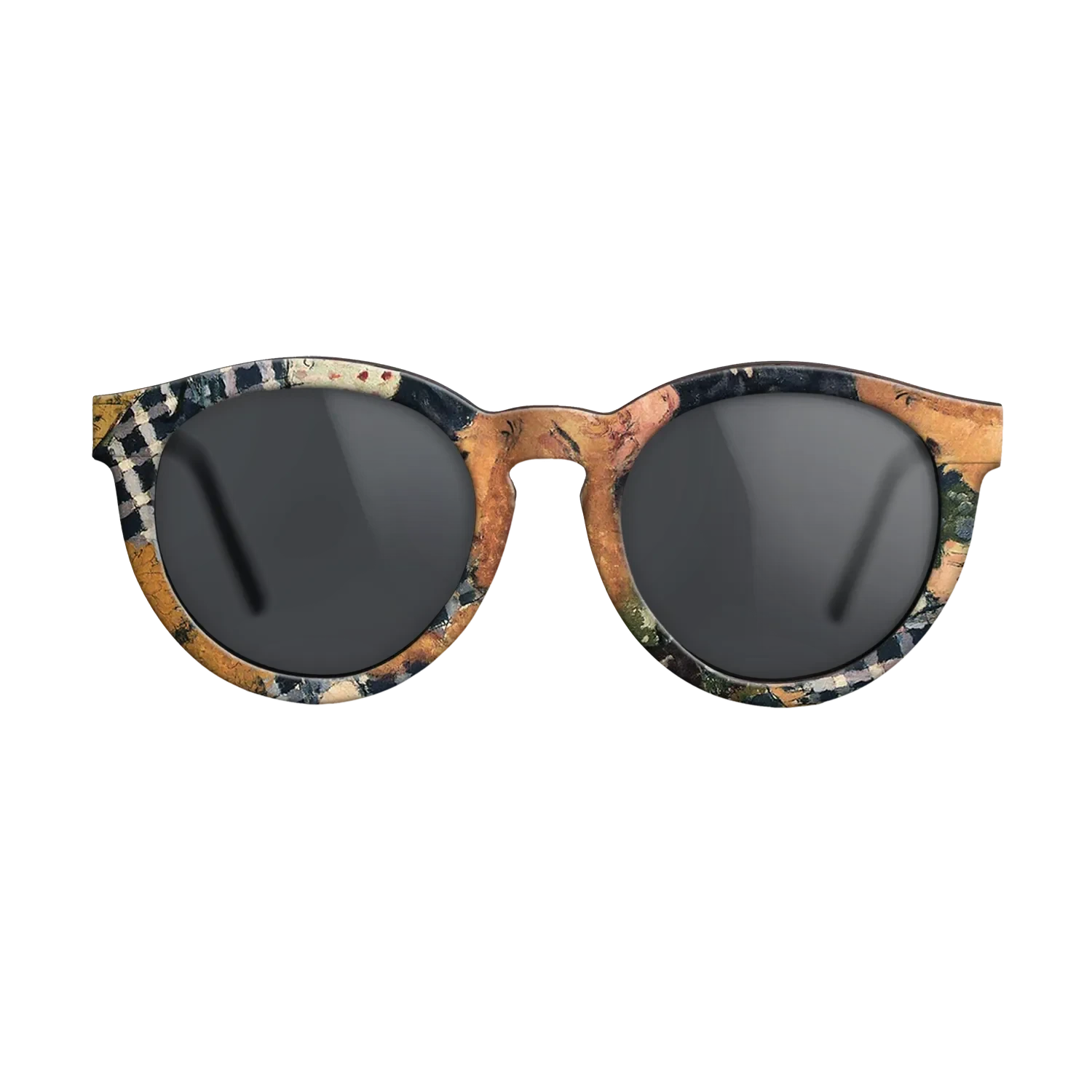 Oil Painting on Straight Grain Walnut: Rococo - Woman with Dog, 1891 - Pierre Bonnard - The Rebel - Round - 1748 - SIRIS wood optic