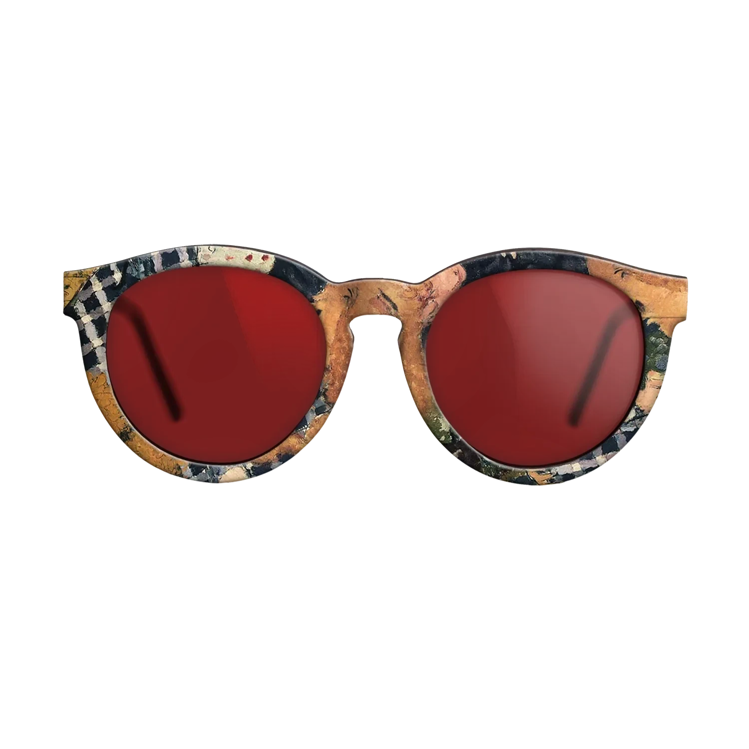 Oil Painting on Straight Grain Walnut: Rococo - Woman with Dog, 1891 - Pierre Bonnard - The Rebel - Round - 1748 - SIRIS wood optic