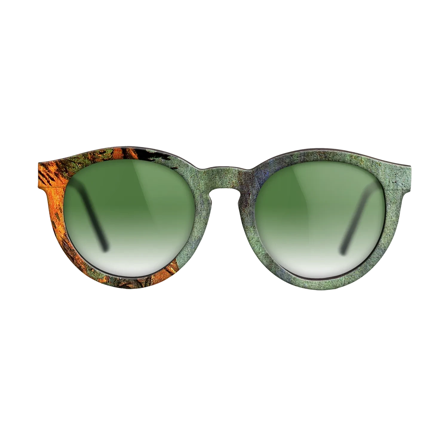 Oil Painting on Straight Grain Walnut: Rococo - Wooden Sheds, 1889 - Vincent van Gogh - The Rebel - Round - 865 - SIRIS wood optic