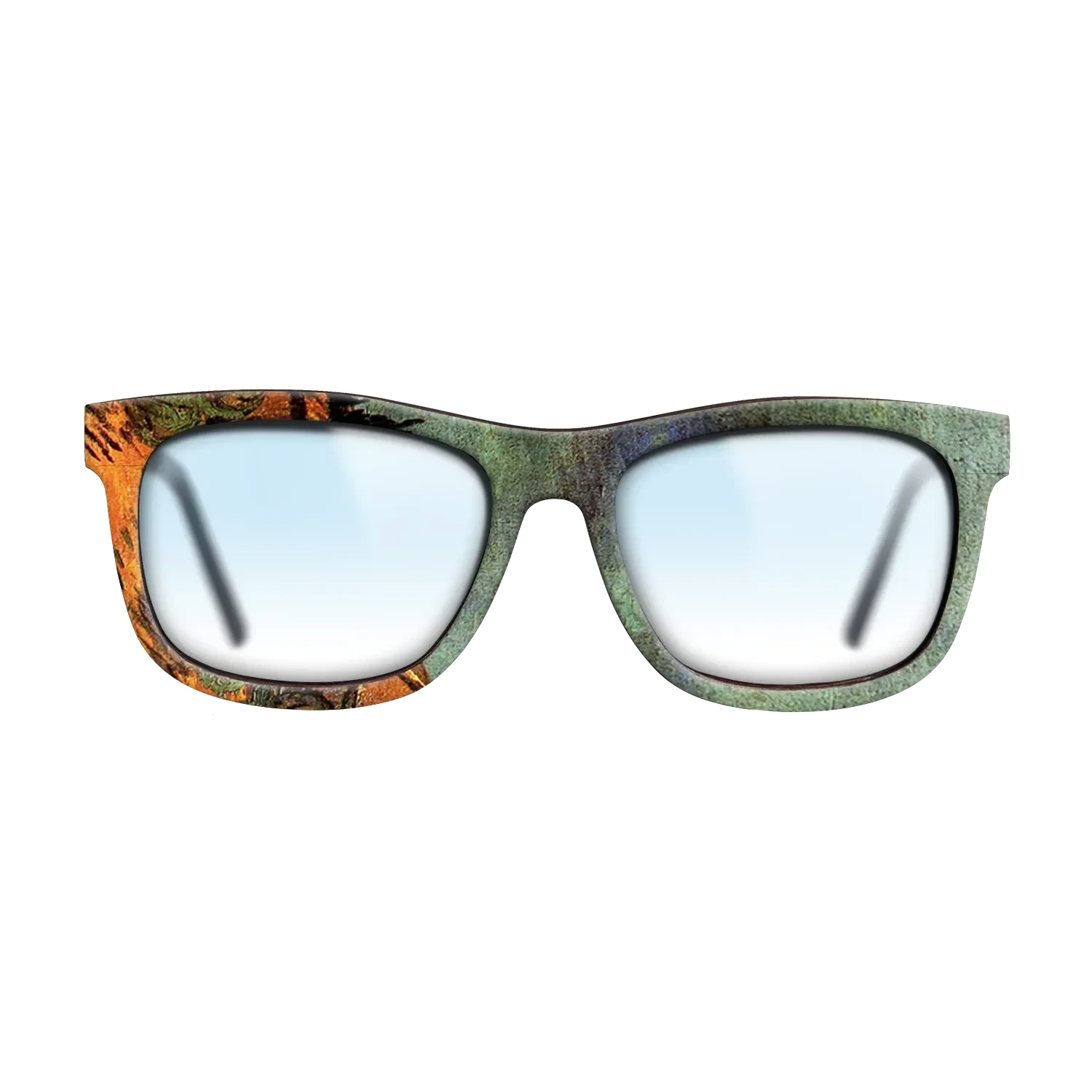 Oil Painting on Straight Grain Walnut: Rococo - Wooden Sheds, 1889 - Vincent van Gogh - The Hero - Square - 865 - SIRIS wood optic