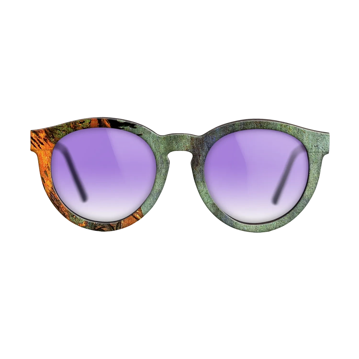 Oil Painting on Straight Grain Walnut: Rococo - Wooden Sheds, 1889 - Vincent van Gogh - The Rebel - Round - 865 - SIRIS wood optic