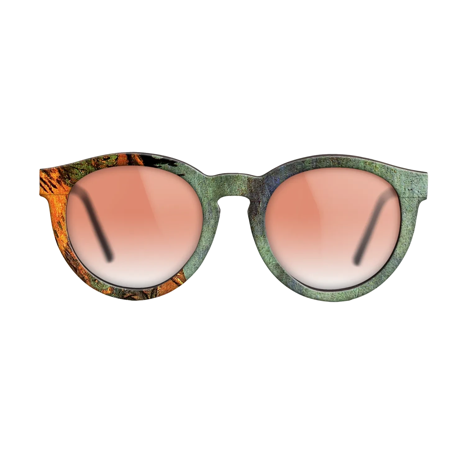 Oil Painting on Straight Grain Walnut: Rococo - Wooden Sheds, 1889 - Vincent van Gogh - The Rebel - Round - 865 - SIRIS wood optic