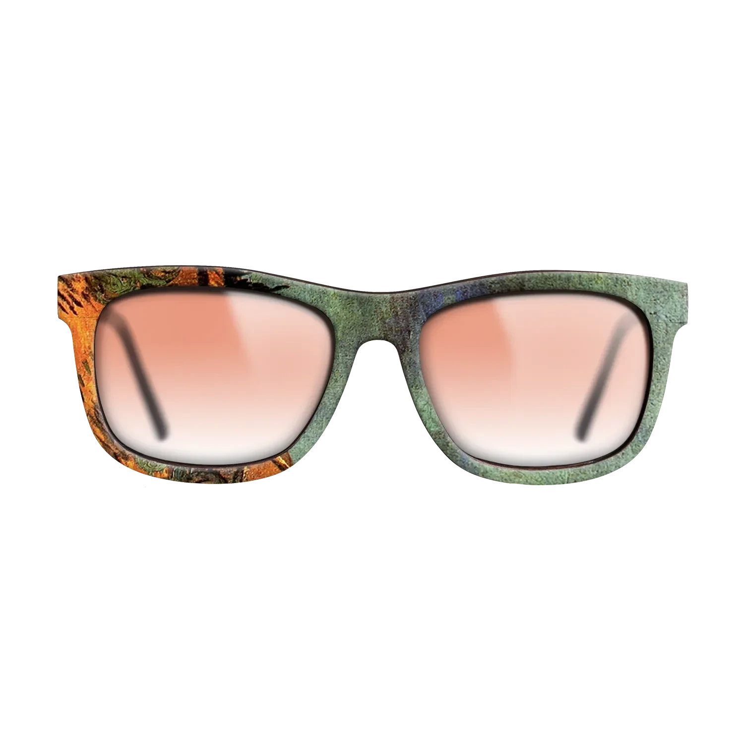 Oil Painting on Straight Grain Walnut: Rococo - Wooden Sheds, 1889 - Vincent van Gogh - The Hero - Square - 865 - SIRIS wood optic