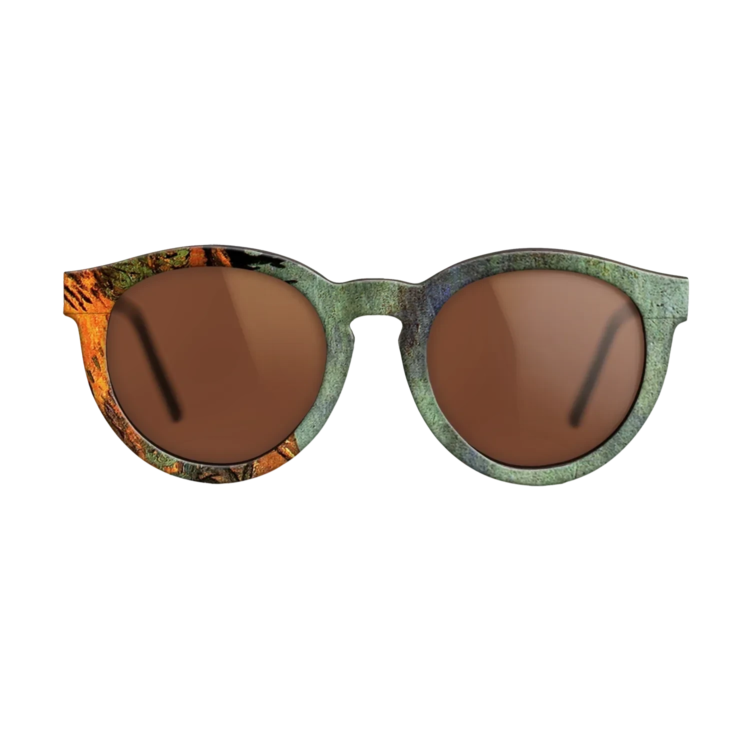 Oil Painting on Straight Grain Walnut: Rococo - Wooden Sheds, 1889 - Vincent van Gogh - The Rebel - Round - 865 - SIRIS wood optic