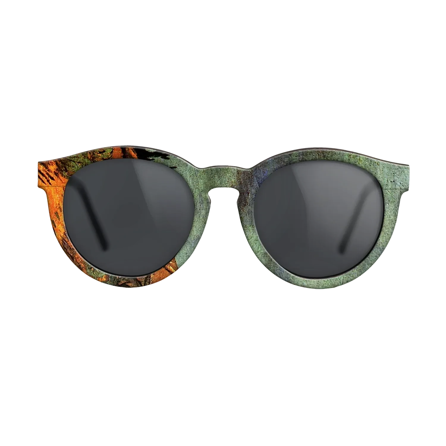 Oil Painting on Straight Grain Walnut: Rococo - Wooden Sheds, 1889 - Vincent van Gogh - The Rebel - Round - 865 - SIRIS wood optic