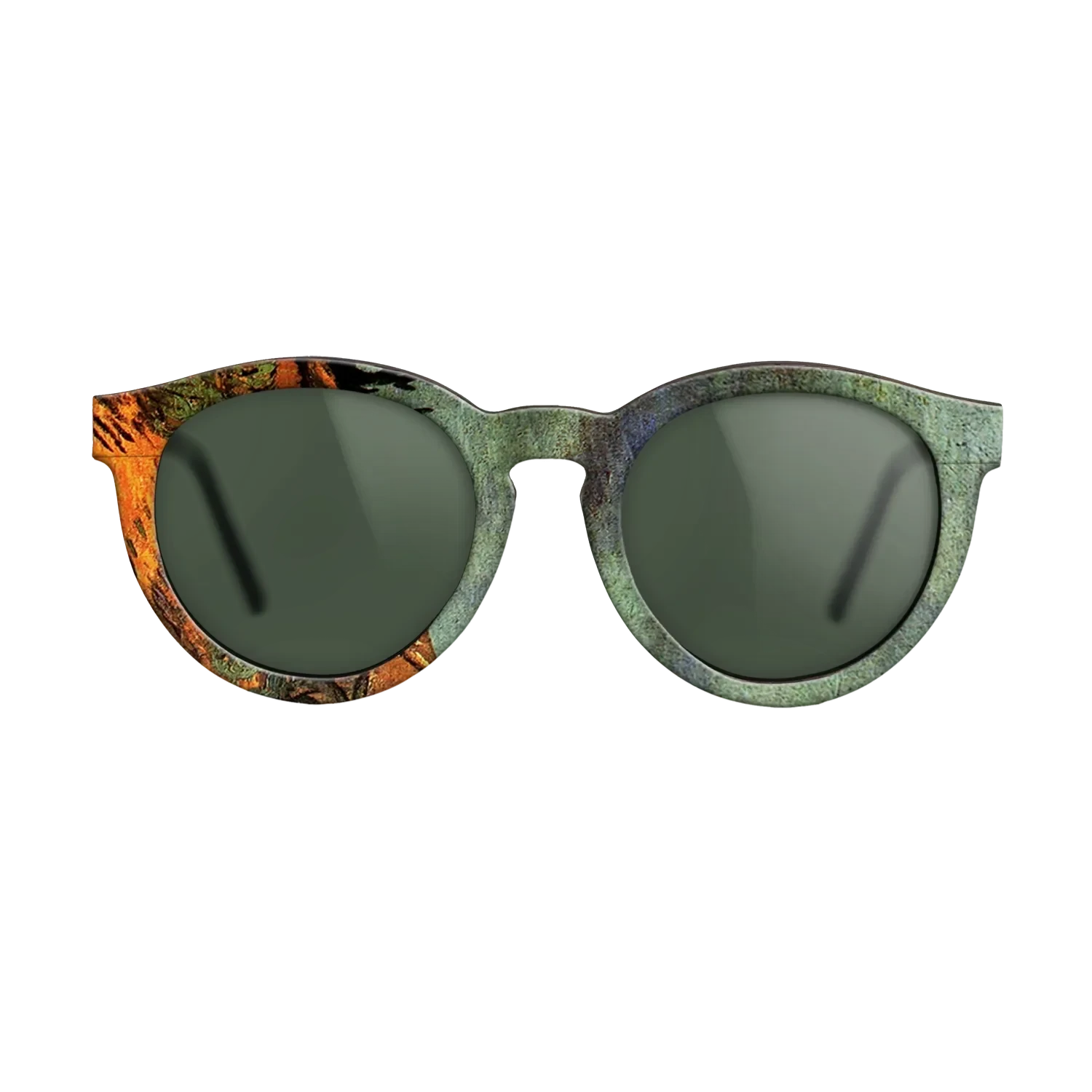 Oil Painting on Straight Grain Walnut: Rococo - Wooden Sheds, 1889 - Vincent van Gogh - The Rebel - Round - 865 - SIRIS wood optic