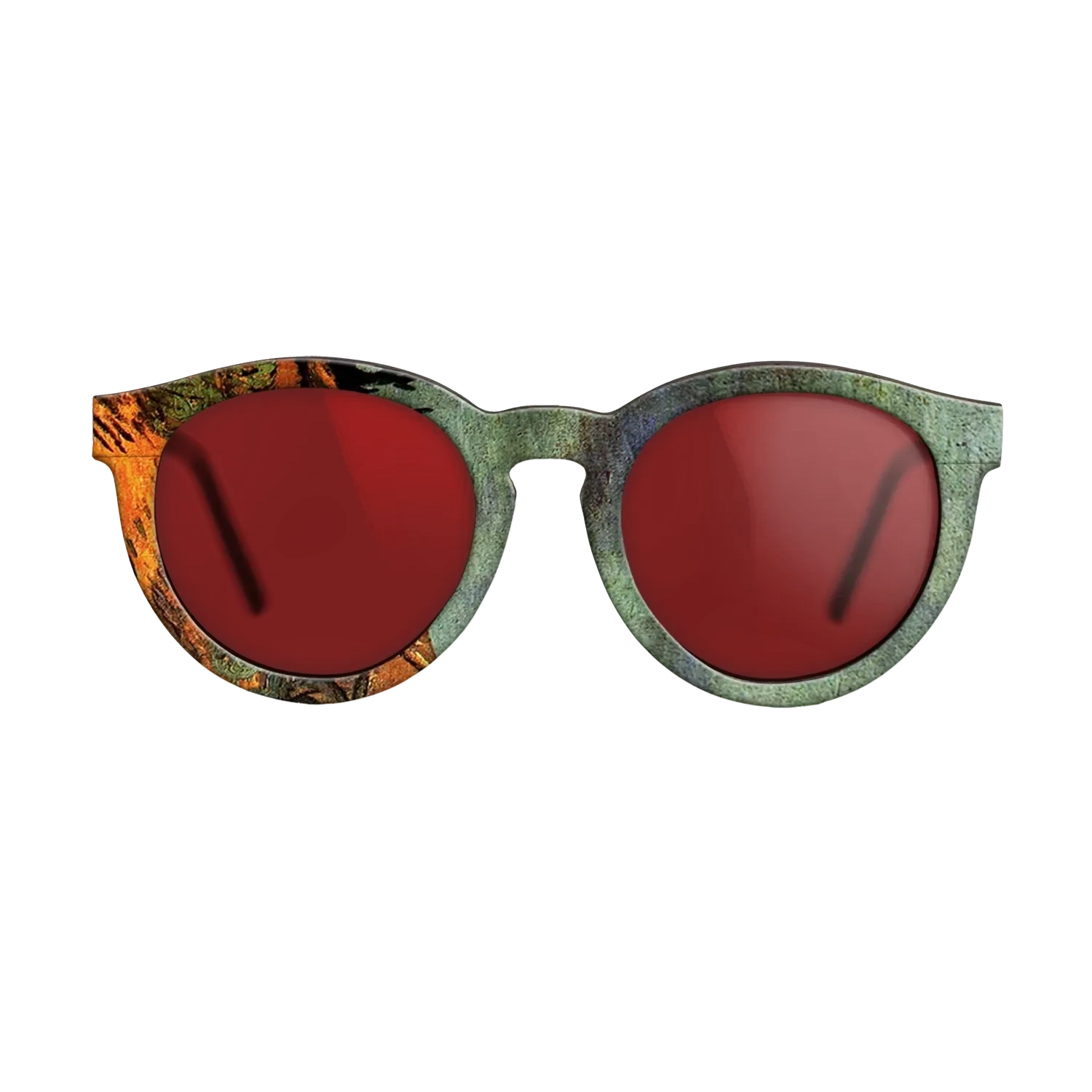 Oil Painting on Straight Grain Walnut: Rococo - Wooden Sheds, 1889 - Vincent van Gogh - The Rebel - Round - 865 - SIRIS wood optic