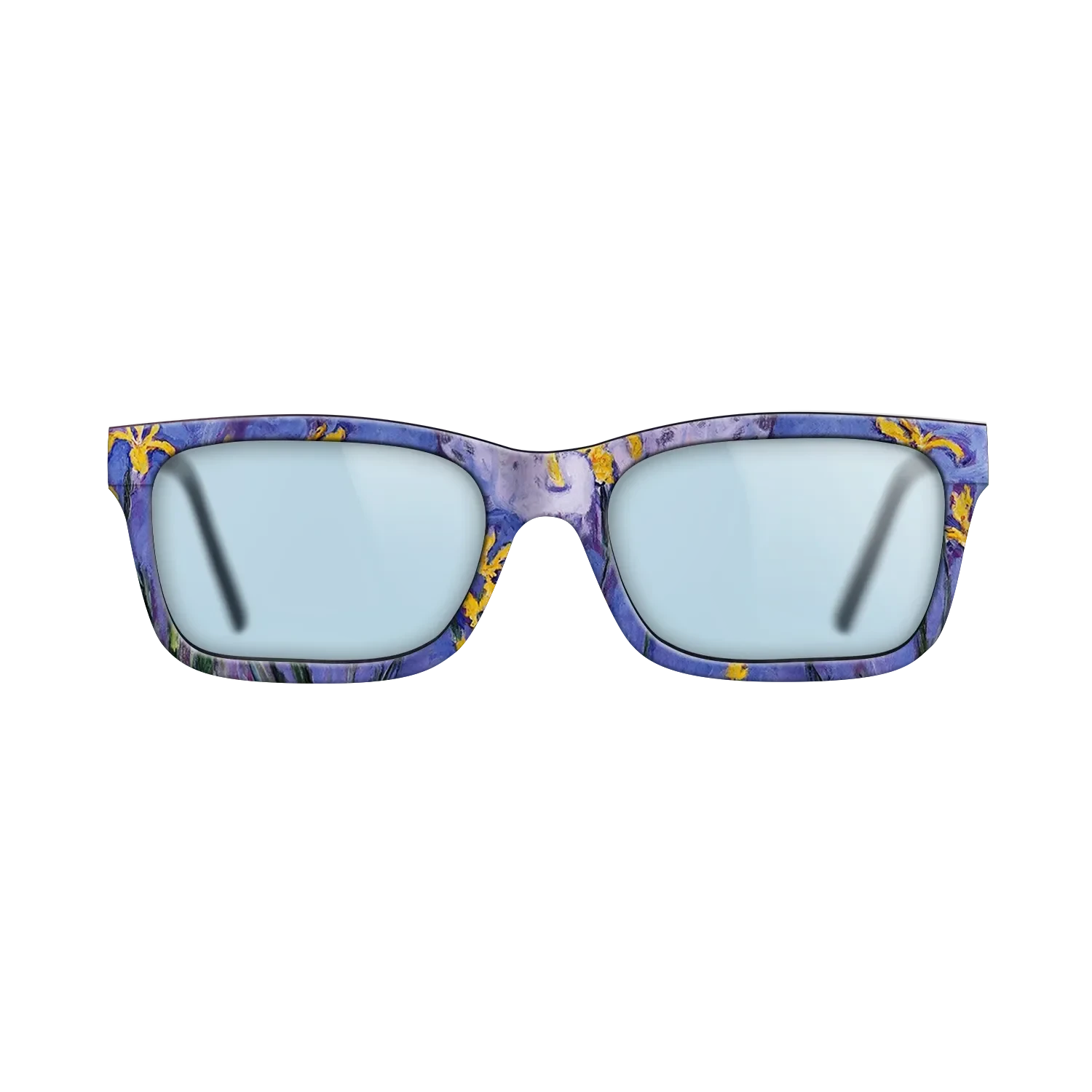 Oil Painting on Straight Grain Walnut: Rococo - Yellow Irises with Pink Cloud, 1914 - 1917 - Claude Monet - The Sage - Rectangle - 1657 - SIRIS wood optic