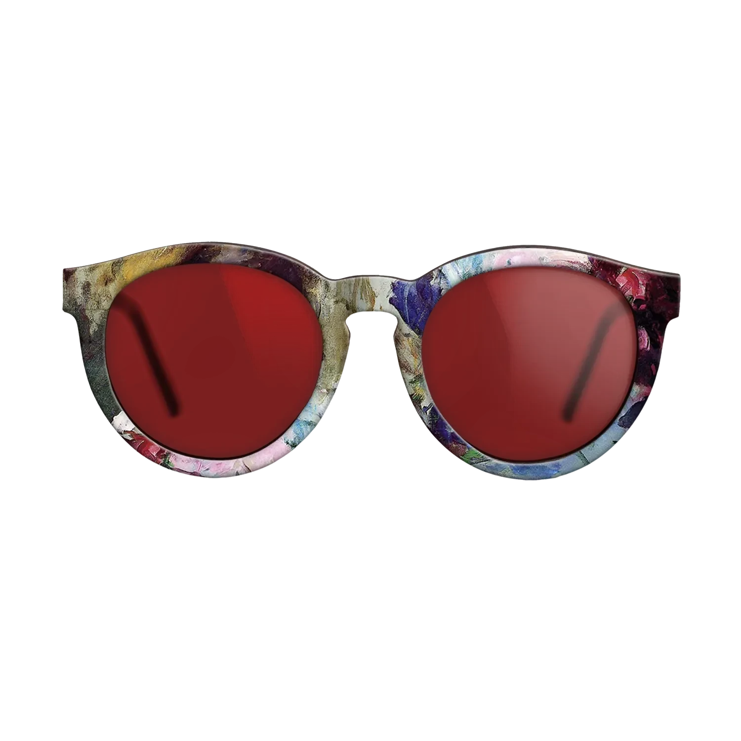 Oil Painting on Straight Grain Walnut: Rococo - Young Girl Holding a Loose Bouquet, c.1880 - Mary Cassatt - The Rebel - Round - 1452 - SIRIS wood optic