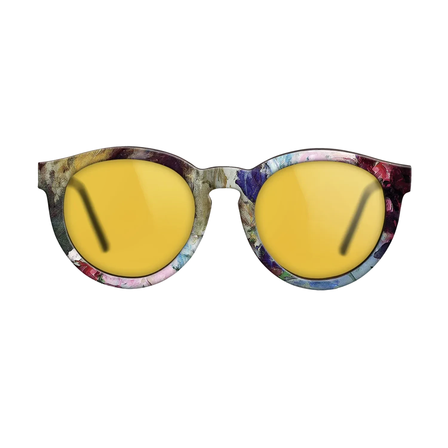 Oil Painting on Straight Grain Walnut: Rococo - Young Girl Holding a Loose Bouquet, c.1880 - Mary Cassatt - The Rebel - Round - 1452 - SIRIS wood optic