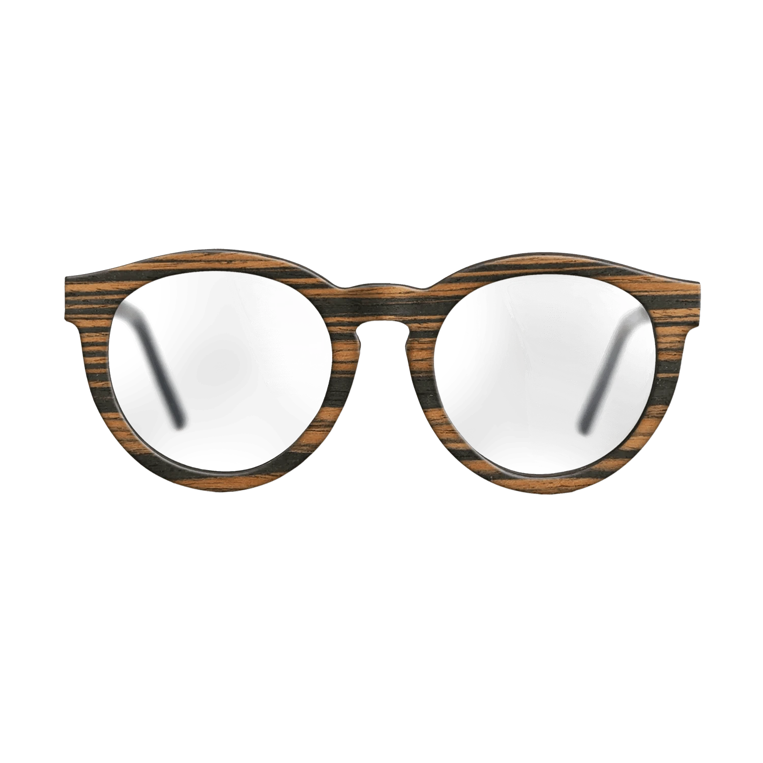 Italian Ebony,Walnut: Straight Grain: Single Cut - The Rebel - Round - 1046 - SIRIS wood optic