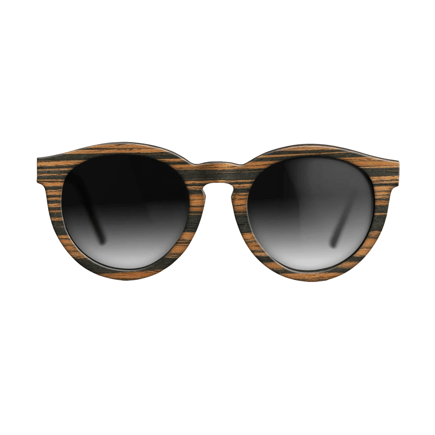 Italian Ebony,Walnut: Straight Grain: Single Cut - The Rebel - Round - 1046 - SIRIS wood optic