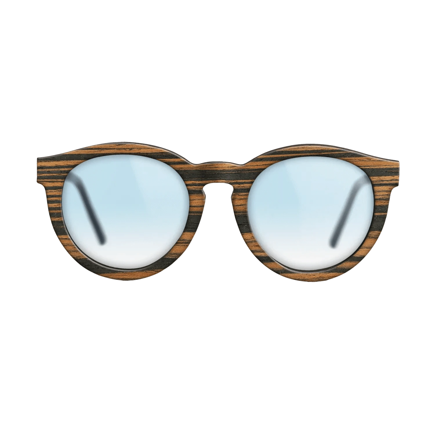 Italian Ebony,Walnut: Straight Grain: Single Cut - The Rebel - Round - 1046 - SIRIS wood optic