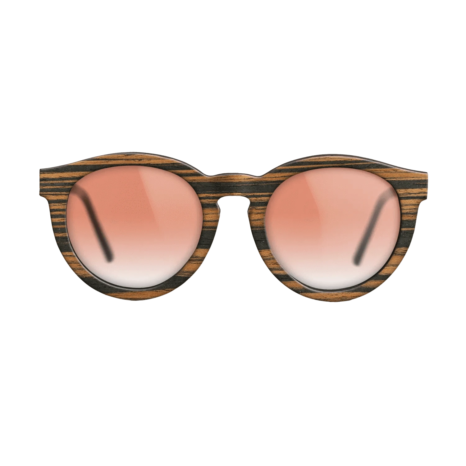 Italian Ebony,Walnut: Straight Grain: Single Cut - The Rebel - Round - 1046 - SIRIS wood optic