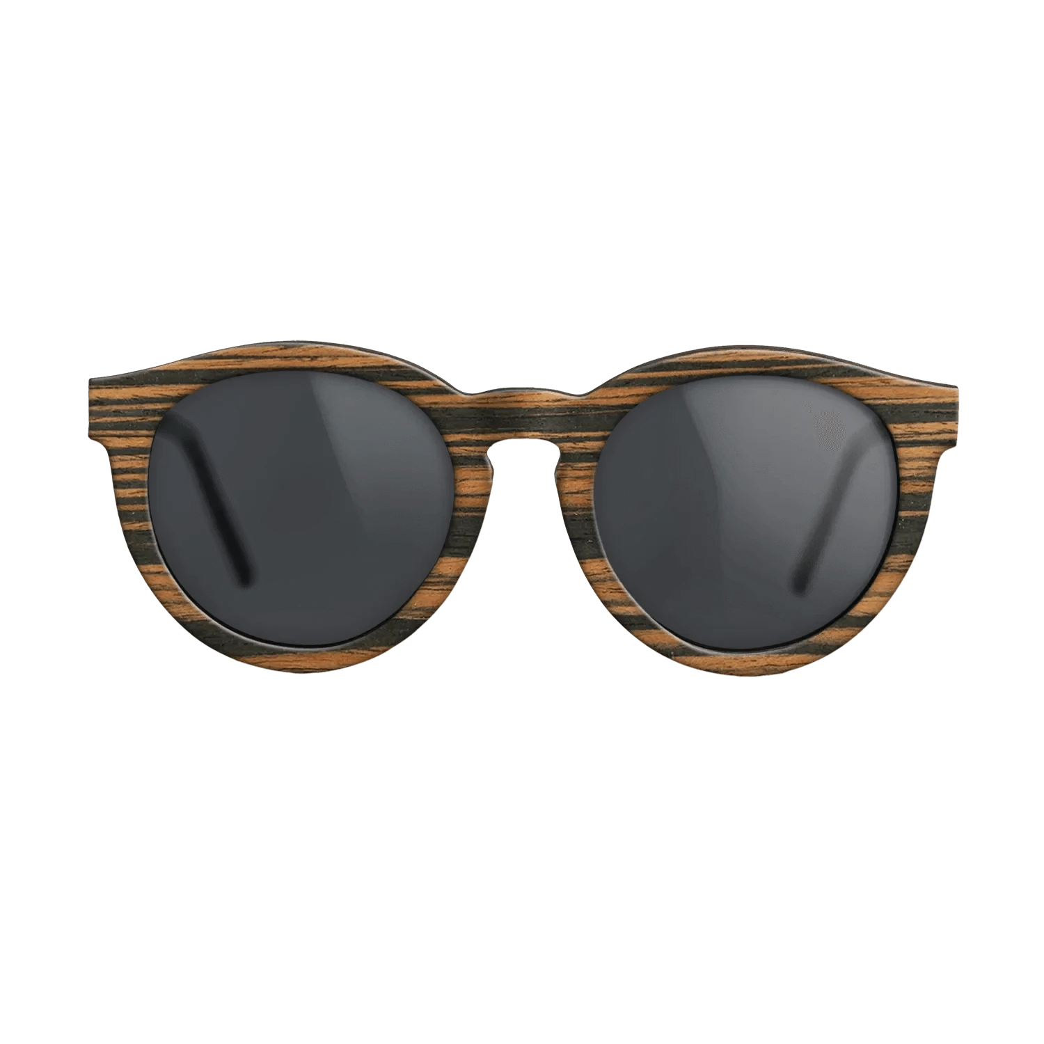 Italian Ebony,Walnut: Straight Grain: Single Cut - The Rebel - Round - 1046 - SIRIS wood optic