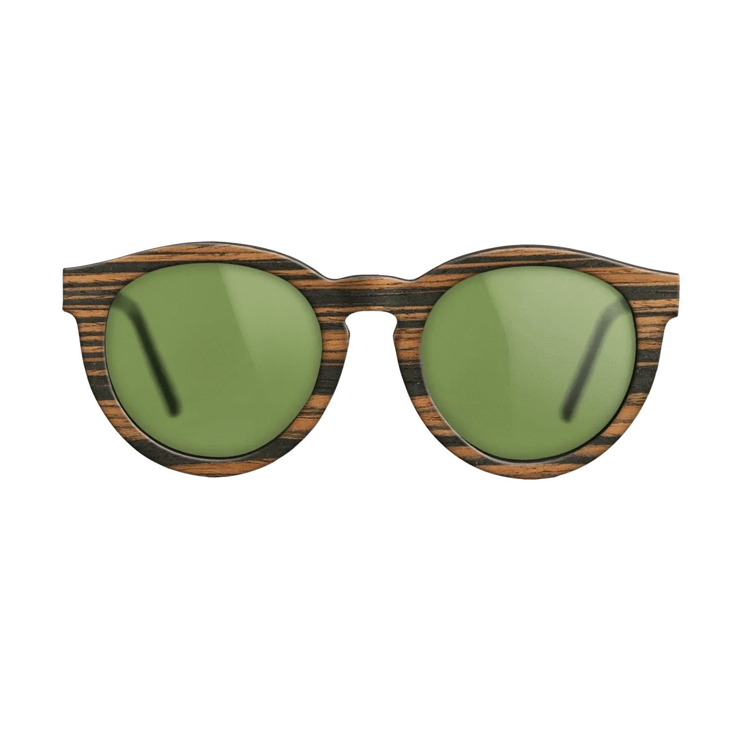 Italian Ebony,Walnut: Straight Grain: Single Cut - The Rebel - Round - 1046 - SIRIS wood optic