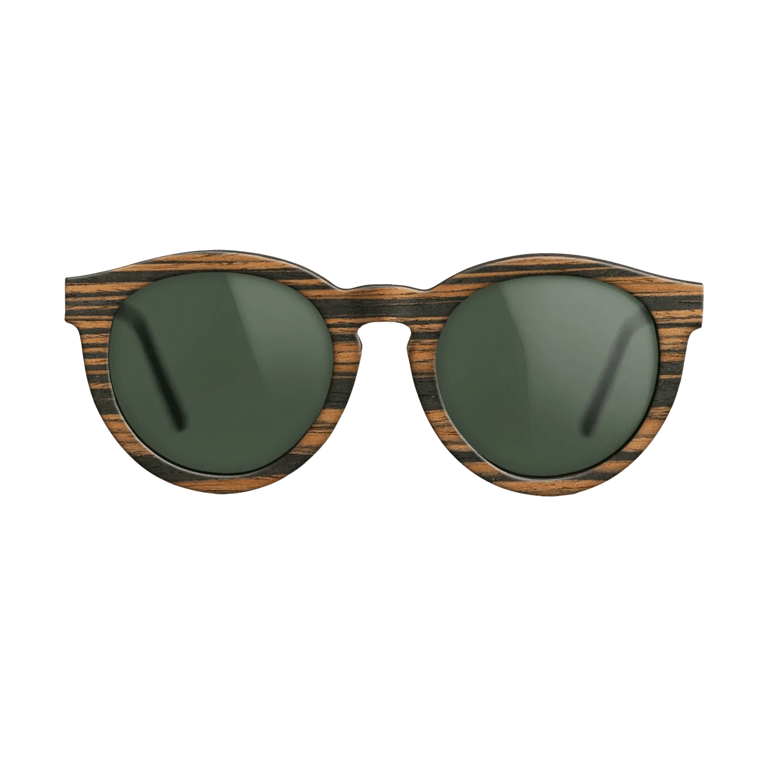 Italian Ebony,Walnut: Straight Grain: Single Cut - The Rebel - Round - 1046 - SIRIS wood optic