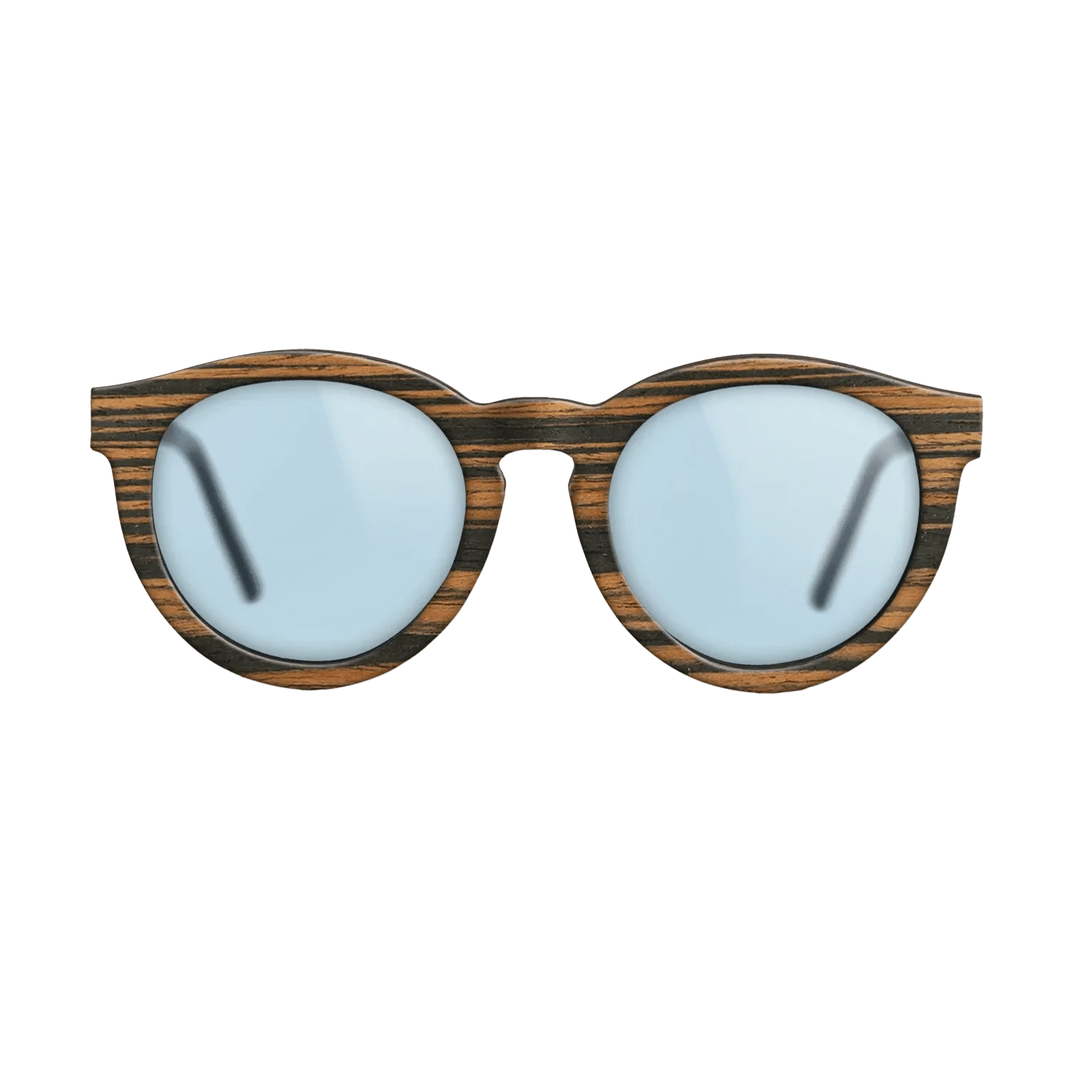 Italian Ebony,Walnut: Straight Grain: Single Cut - The Rebel - Round - 1046 - SIRIS wood optic