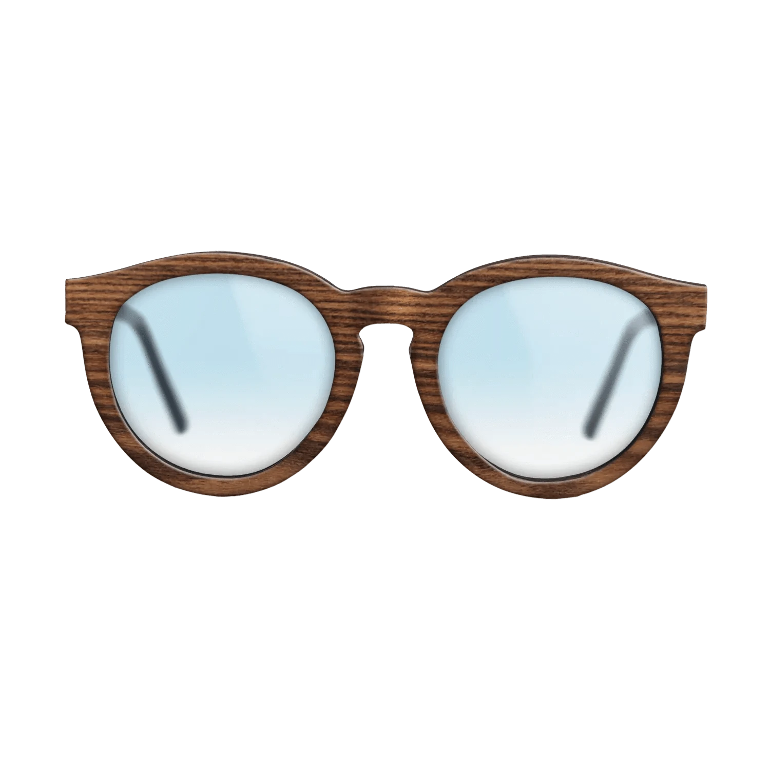 Walnut: Straight Grain,Santos Rosewood Dark: Single Cut - The Rebel - Round - 1757 - SIRIS wood optic