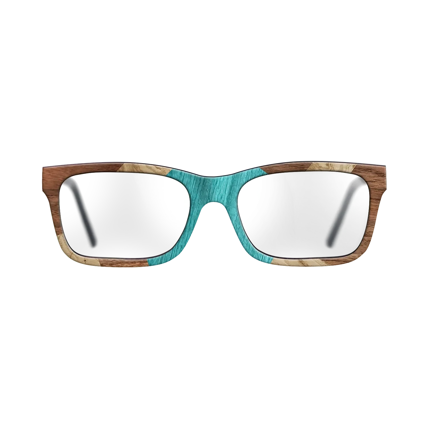 Poplar Dyed: Turquoise,Olive Burl,Walnut Claro Dark: Mosaic - The Sage - Rectangle - 1071 - SIRIS wood optic