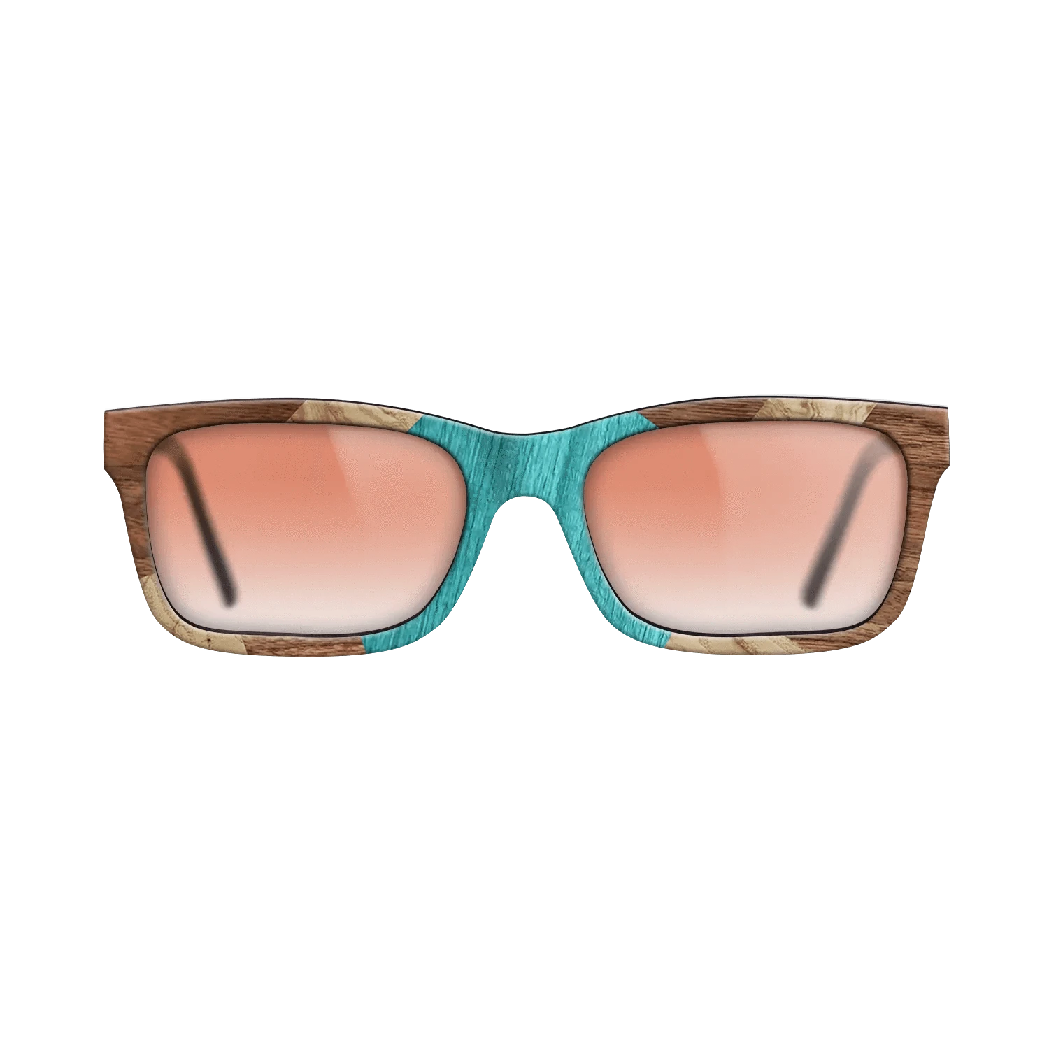 Poplar Dyed: Turquoise,Olive Burl,Walnut Claro Dark: Mosaic - The Sage - Rectangle - 1071 - SIRIS wood optic