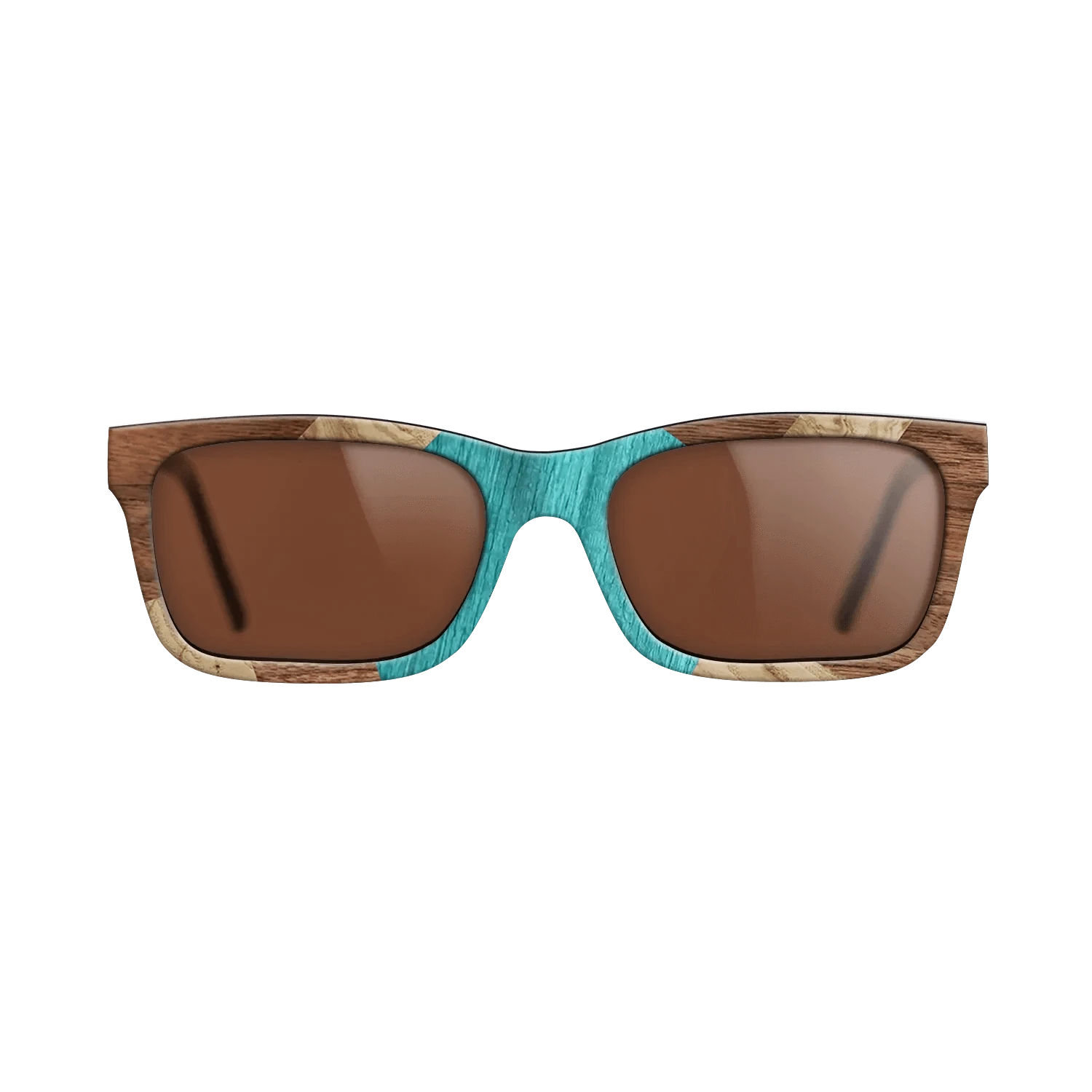 Poplar Dyed: Turquoise,Olive Burl,Walnut Claro Dark: Mosaic - The Sage - Rectangle - 1071 - SIRIS wood optic