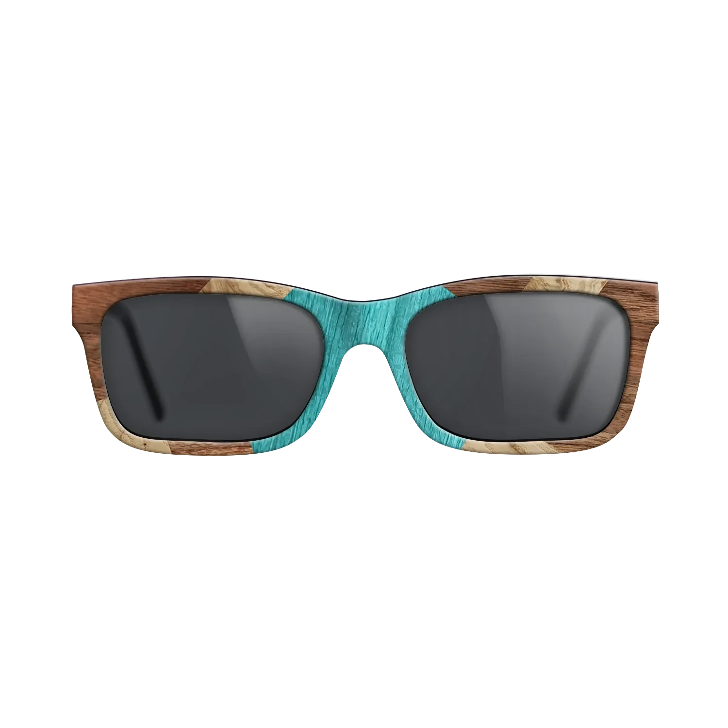 Poplar Dyed: Turquoise,Olive Burl,Walnut Claro Dark: Mosaic - The Sage - Rectangle - 1071 - SIRIS wood optic