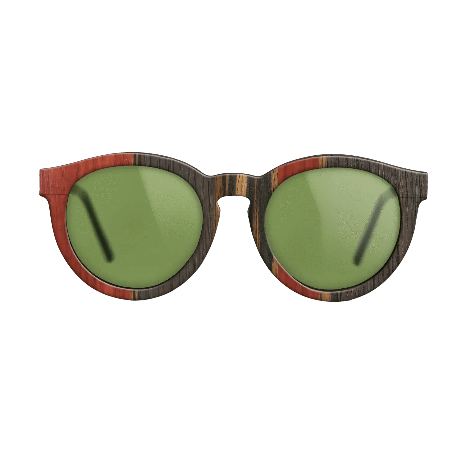 Poplar Dyed: Red,Fumed Oak,Italian Ebony: Binary - The Rebel - Round - 1109 - SIRIS wood optic