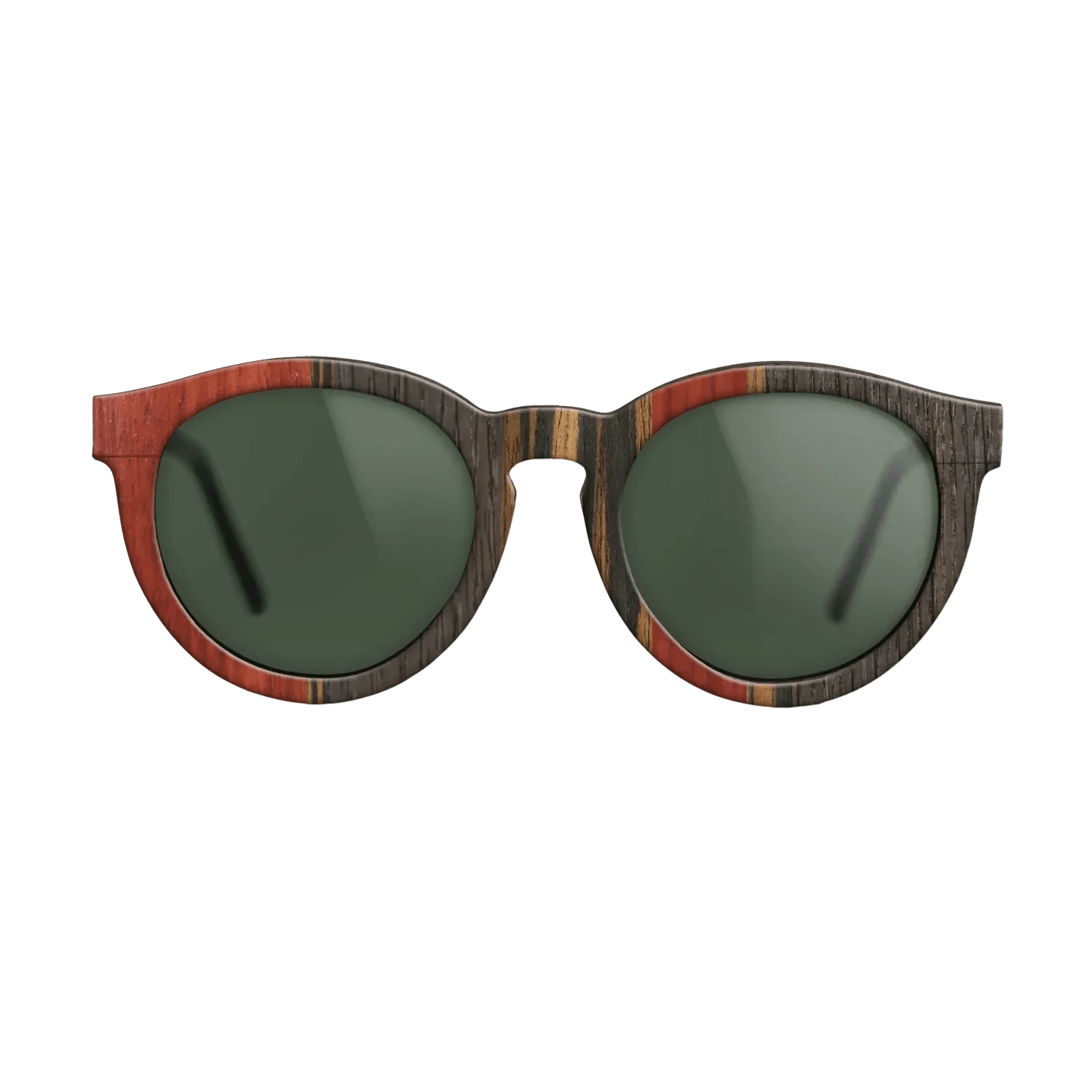 Poplar Dyed: Red,Fumed Oak,Italian Ebony: Binary - The Rebel - Round - 1109 - SIRIS wood optic