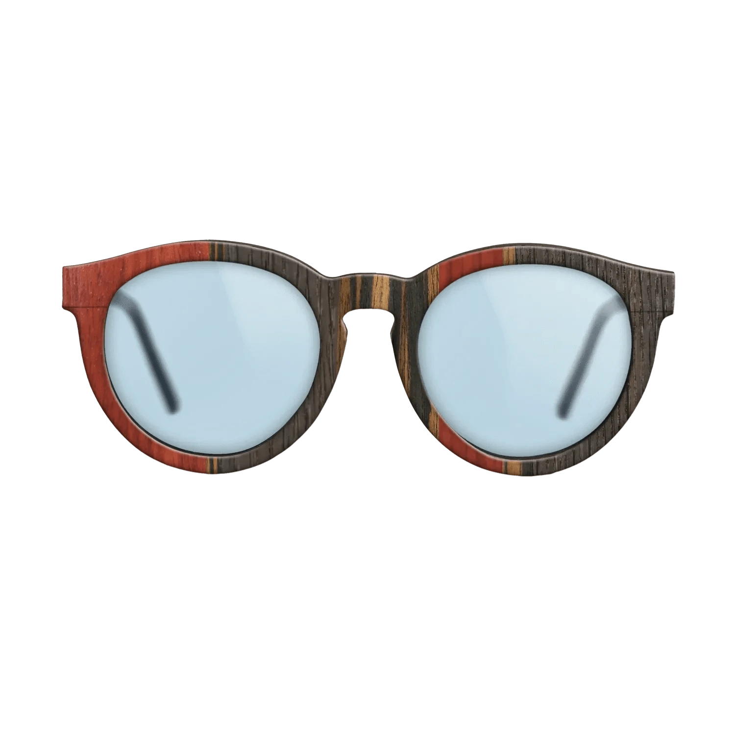 Poplar Dyed: Red,Fumed Oak,Italian Ebony: Binary - The Rebel - Round - 1109 - SIRIS wood optic