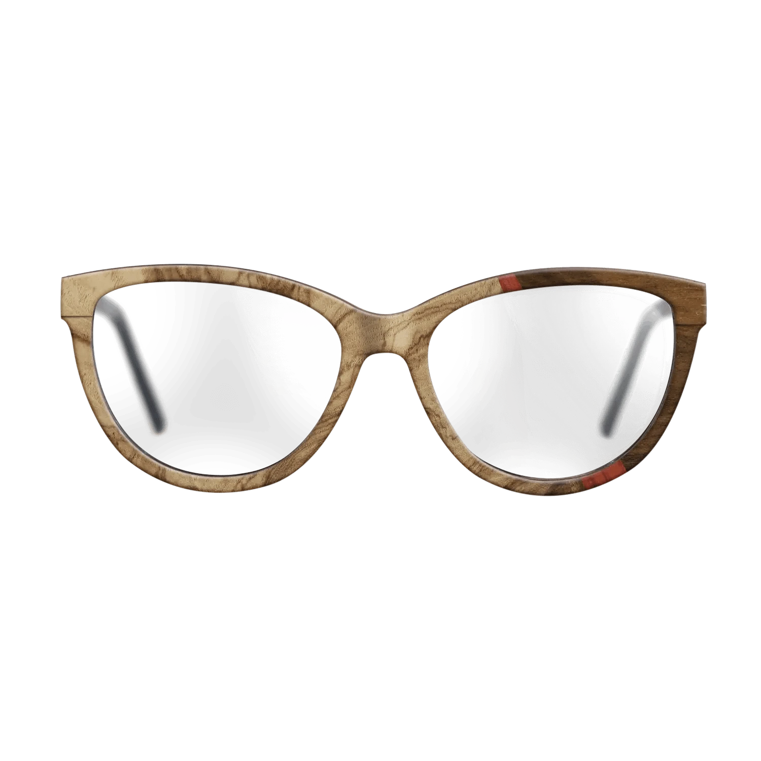 Olive Burl,Poplar Dyed: Red,Ziricote Light Quartered: Wedge - The Maiden - Cat - 1040 - SIRIS wood optic