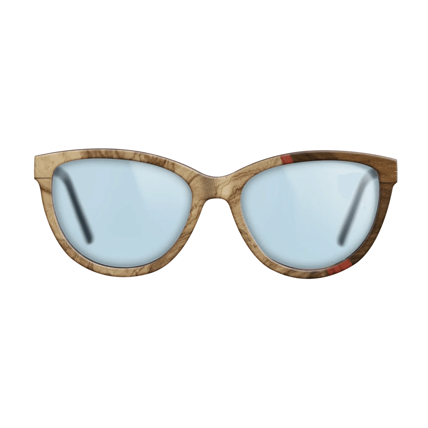 Olive Burl,Poplar Dyed: Red,Ziricote Light Quartered: Wedge - The Maiden - Cat - 1040 - SIRIS wood optic