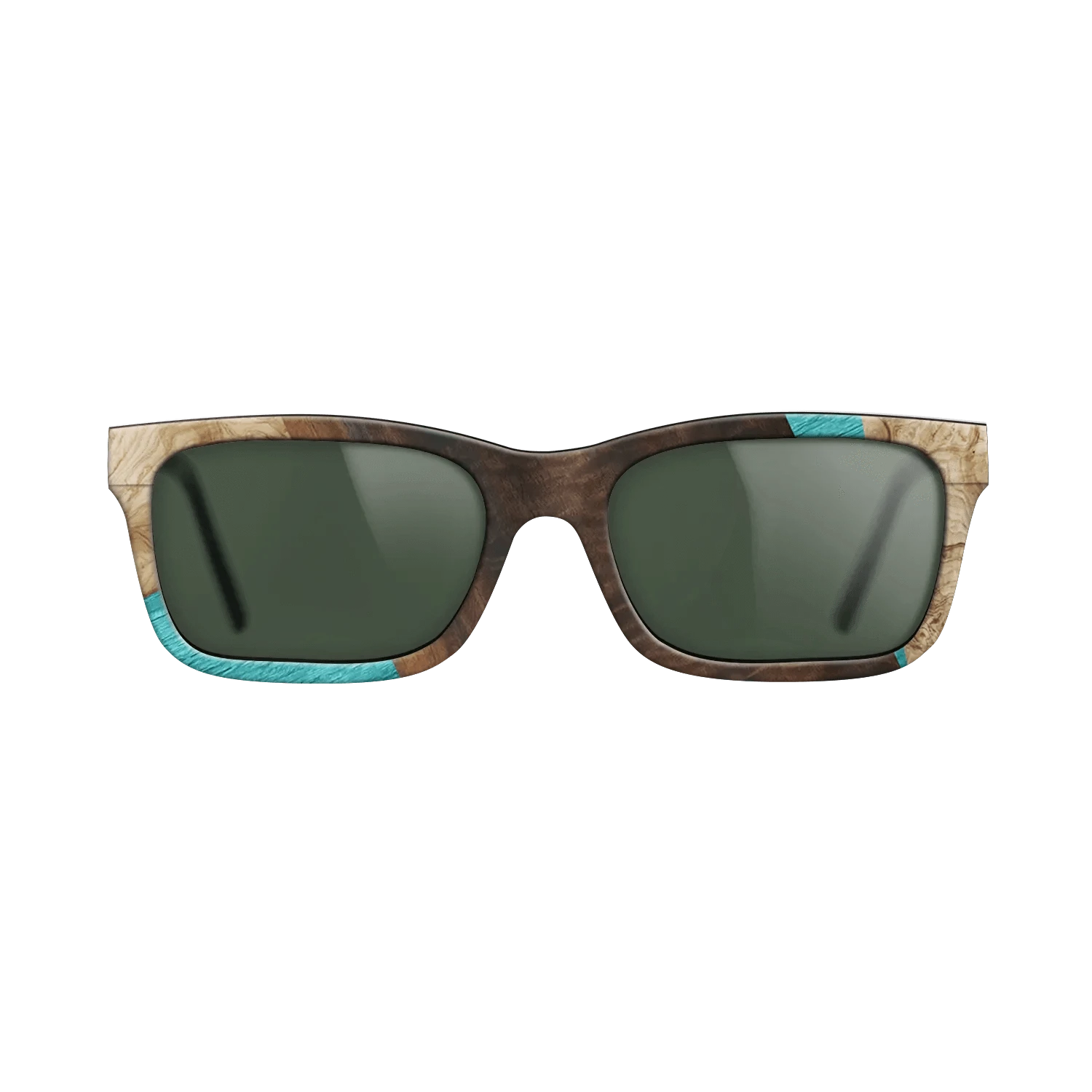 Louro Preto,Poplar Dyed: Turquoise,Fumed Eucalyptus,Olive Burl: Geometric - The Sage - Rectangle - 1845 - SIRIS wood optic