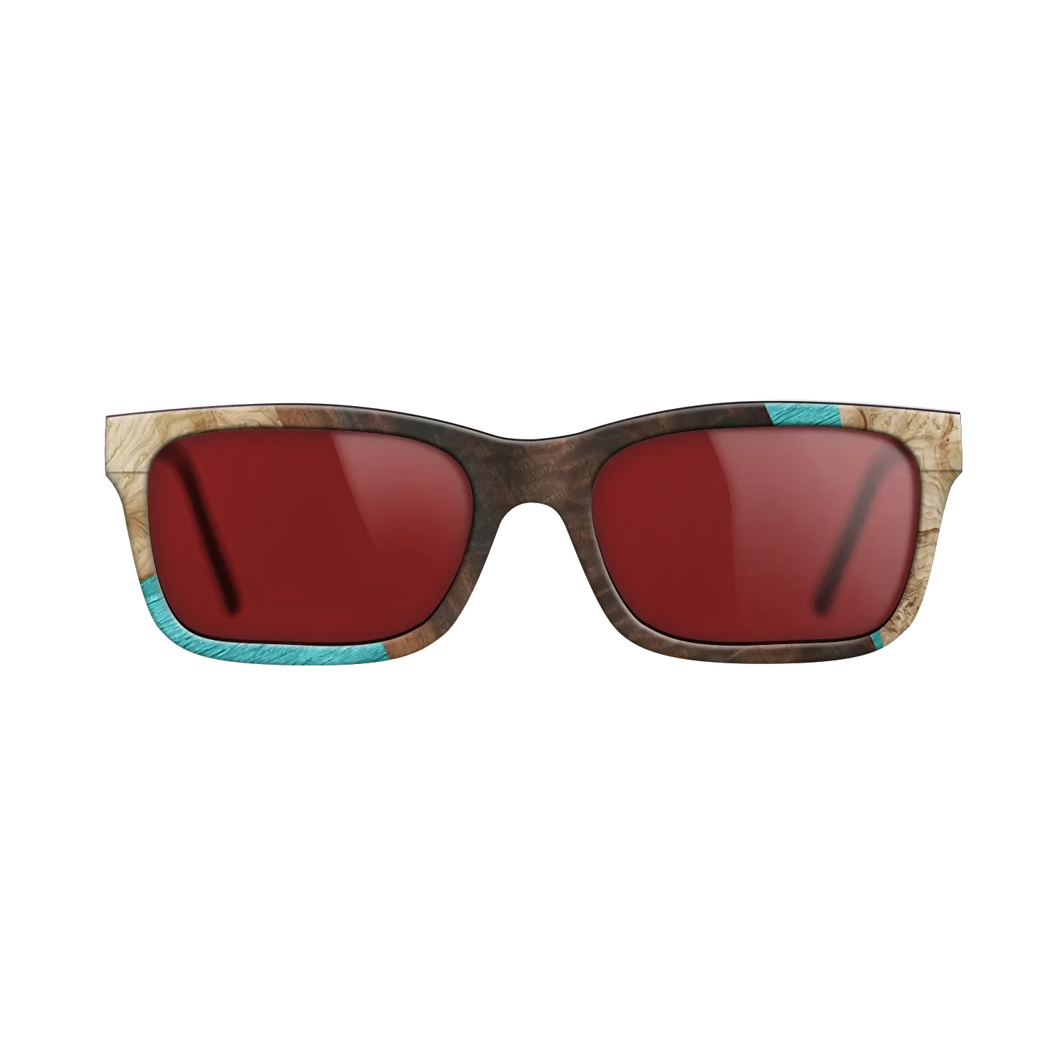 Louro Preto,Poplar Dyed: Turquoise,Fumed Eucalyptus,Olive Burl: Geometric - The Sage - Rectangle - 1845 - SIRIS wood optic